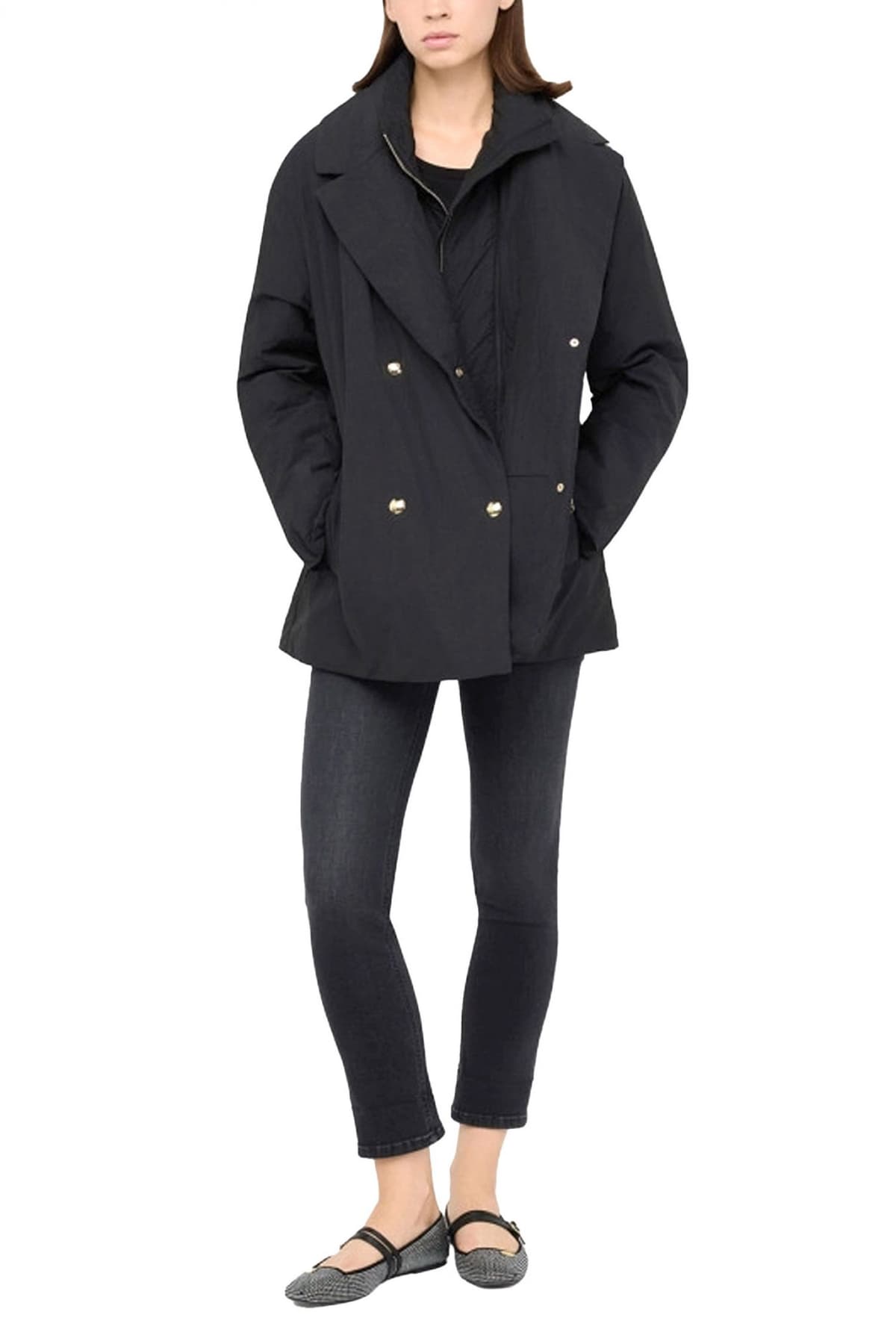 LIU-JO ΜΠΟΥΦΑΝ JACKET ΑΠΟΣΠΩΜΕΝΟΣ ΘΩΡΑΚΑΣ ΖΩΝΗ ΜΑΥΡΟ