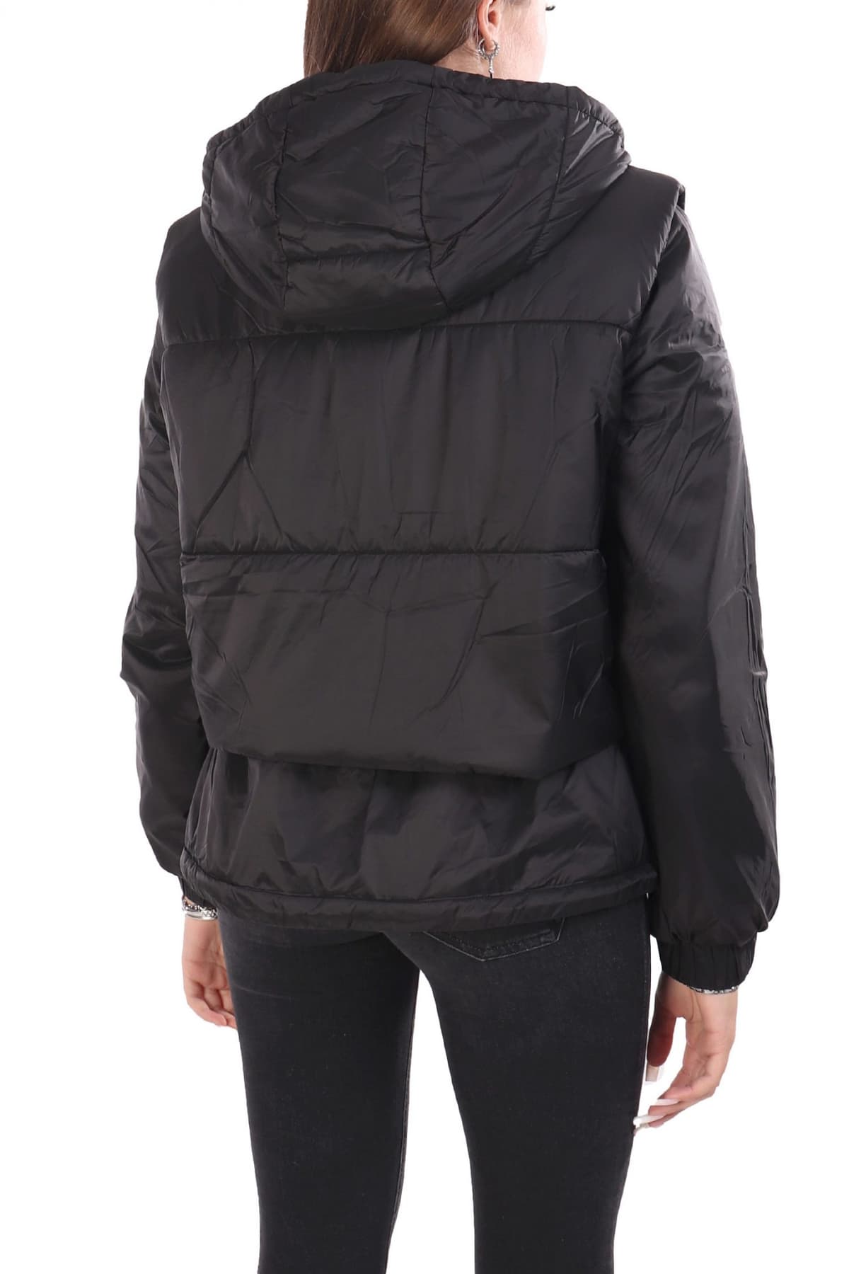 LIU-JO BETTER ΜΠΟΥΦΑΝ ΦΟΥΣΚΩΤΟ ΑΠΟΣΠΩΜΕΝΟ ΓΙΛΕΚΟ ΜΕ ΚΟΥΚΟΥΛΑ ΜΑΥΡΟ