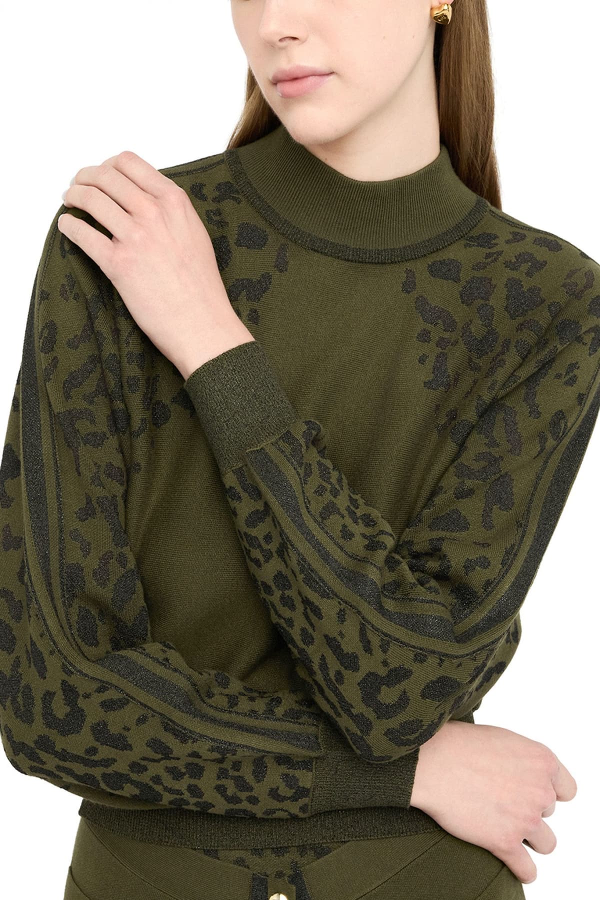 LIU-JO BETTER ΠΛΕΚΤΟ ΛΟΥΠΕΤΟ XAKI-MAYΡΟ