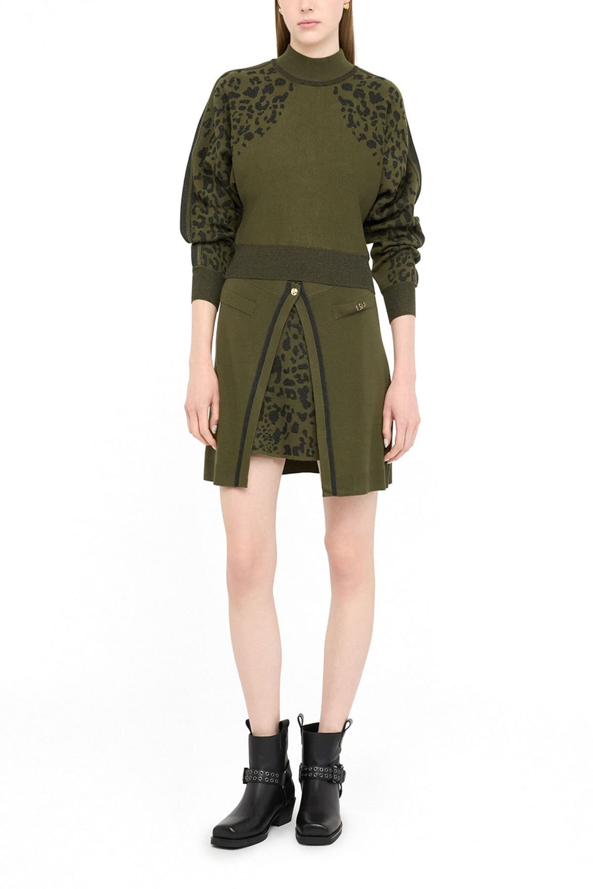 LIU-JO BETTER ΠΛΕΚΤΟ ΛΟΥΠΕΤΟ XAKI-MAYΡΟ