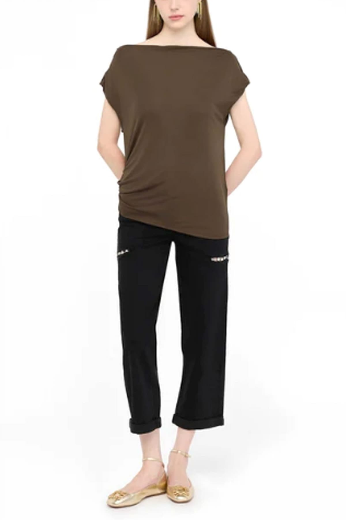 LIU-JO ΠΑΝΤΕΛΟΝΙ JEANS STRASS ΦΘΟΡΕΣ STRAIGHT ΜΑΥΡΟ