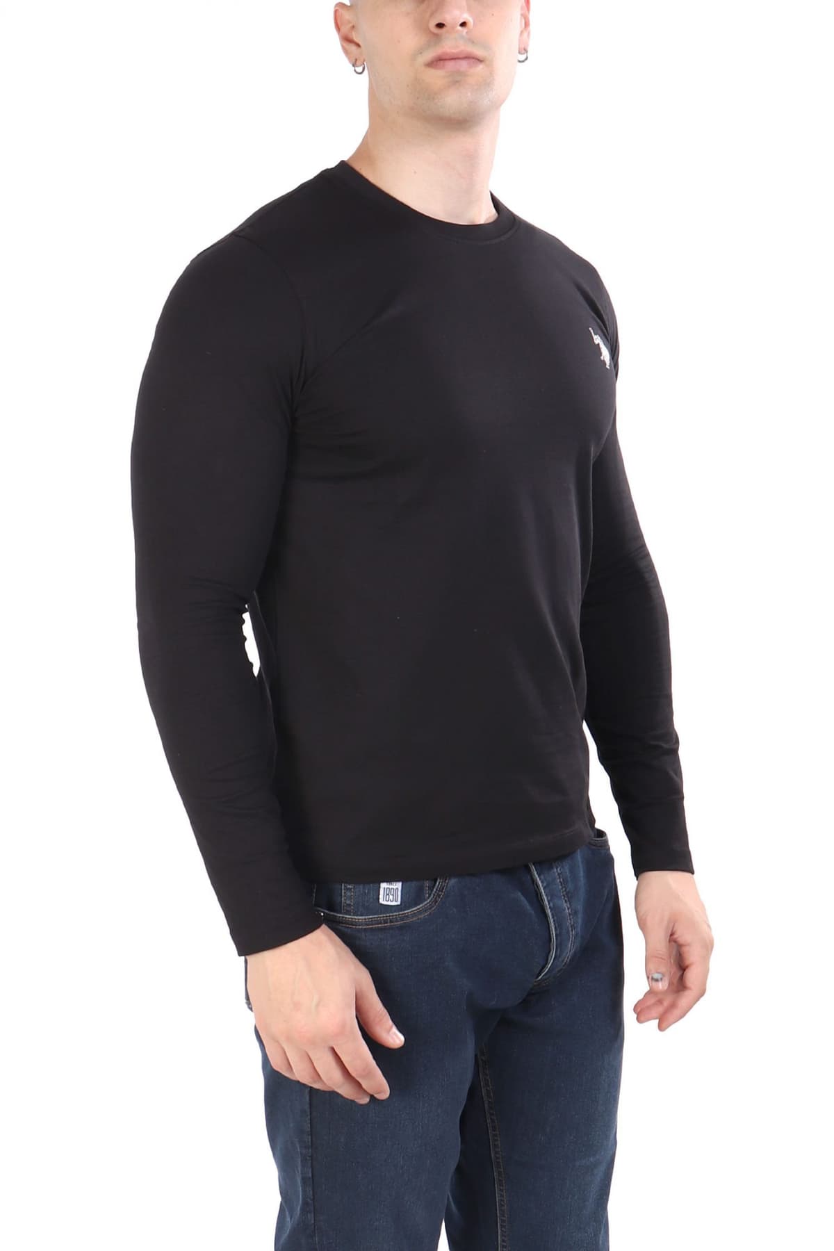 U.S.POLO ASSN T-SHIRT CREW NECK LOGO JOEL ΜΑΥΡΟ