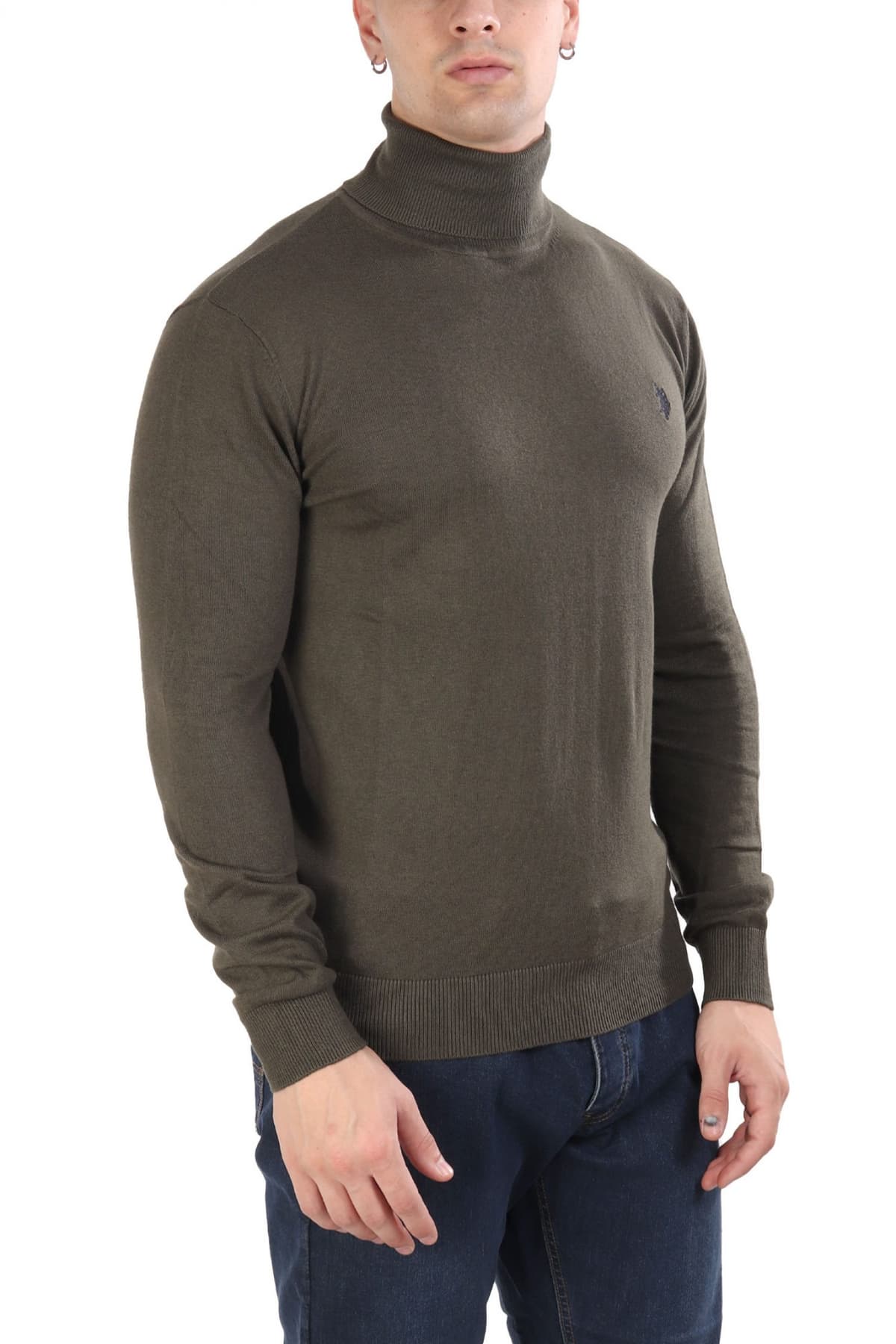 U.S.POLO ASSN ΠΛΕΚΤΟ ROLLNECK JOHN ΧΑΚΙ