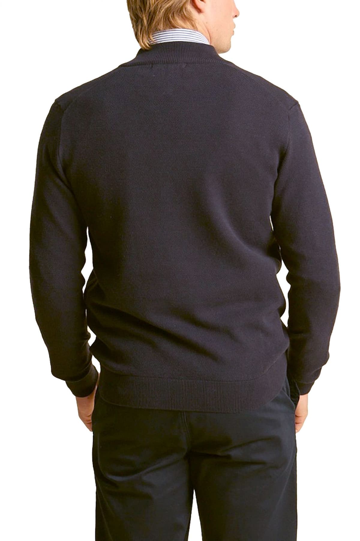 DORS ΠΛΕΚΤΟ HALFZIP OXFORD LOGO ΜΠΛΕ