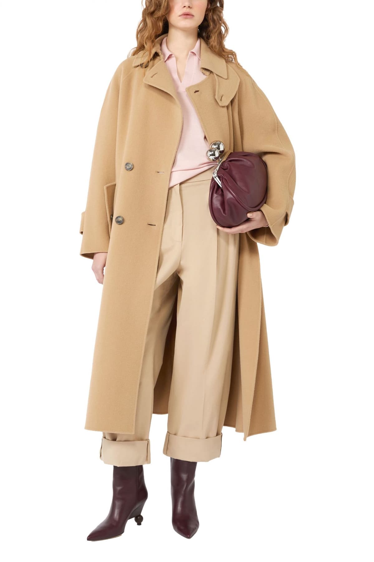 MAX MARA WEEKEND ΠΑΛΤΟ CADINE ΑΠΟΣΠΩΜΕΝΗ ΖΩΝΗ ΚΟΥΜΠΙΑ ΤΣΕΠΕΣ ΜΠΕΖ