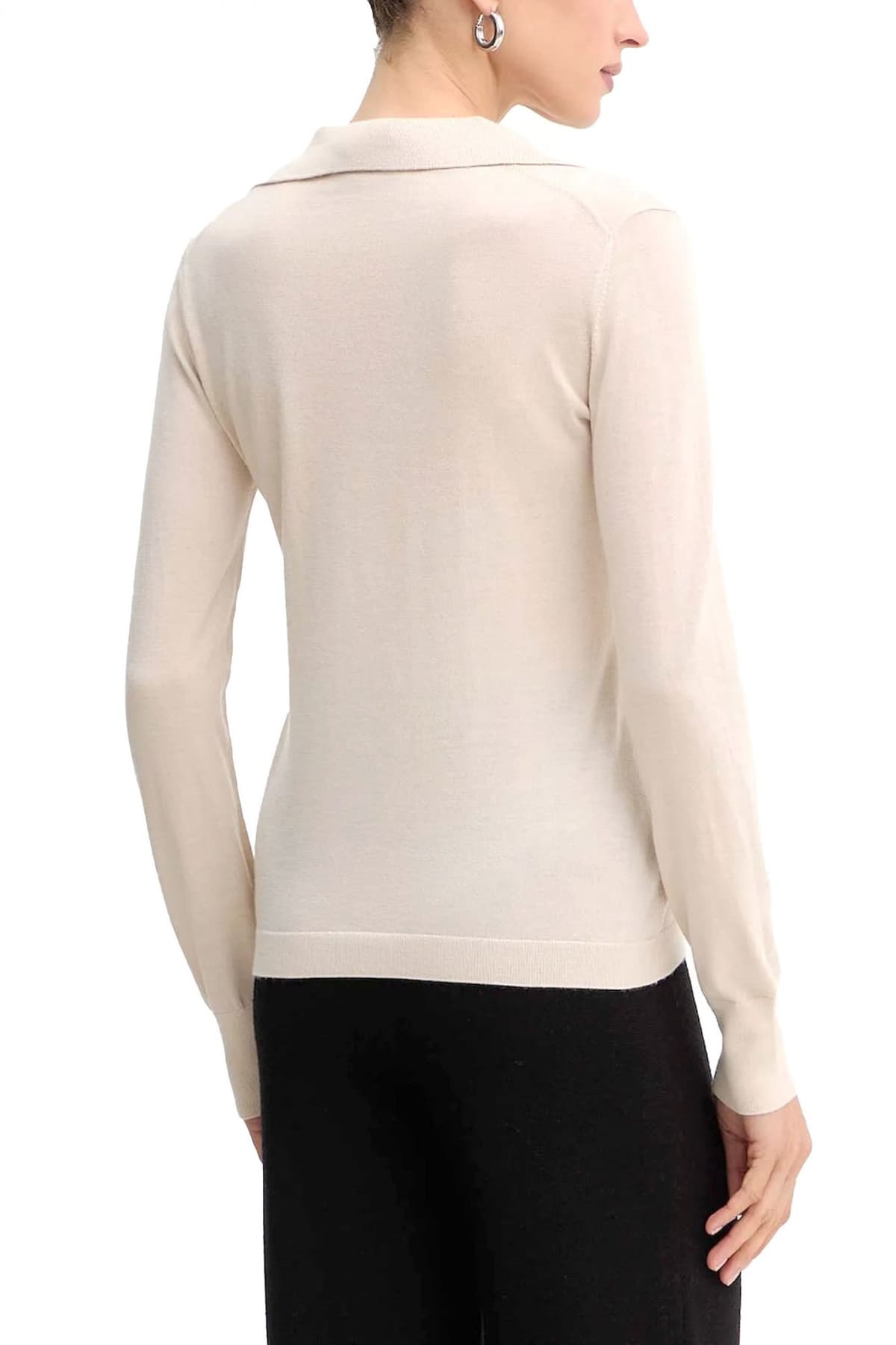 MAX MARA WEEKEND POLO ΠΛΕΚΤΟ CAPPA V-NECK ΕΚΡΟΥ