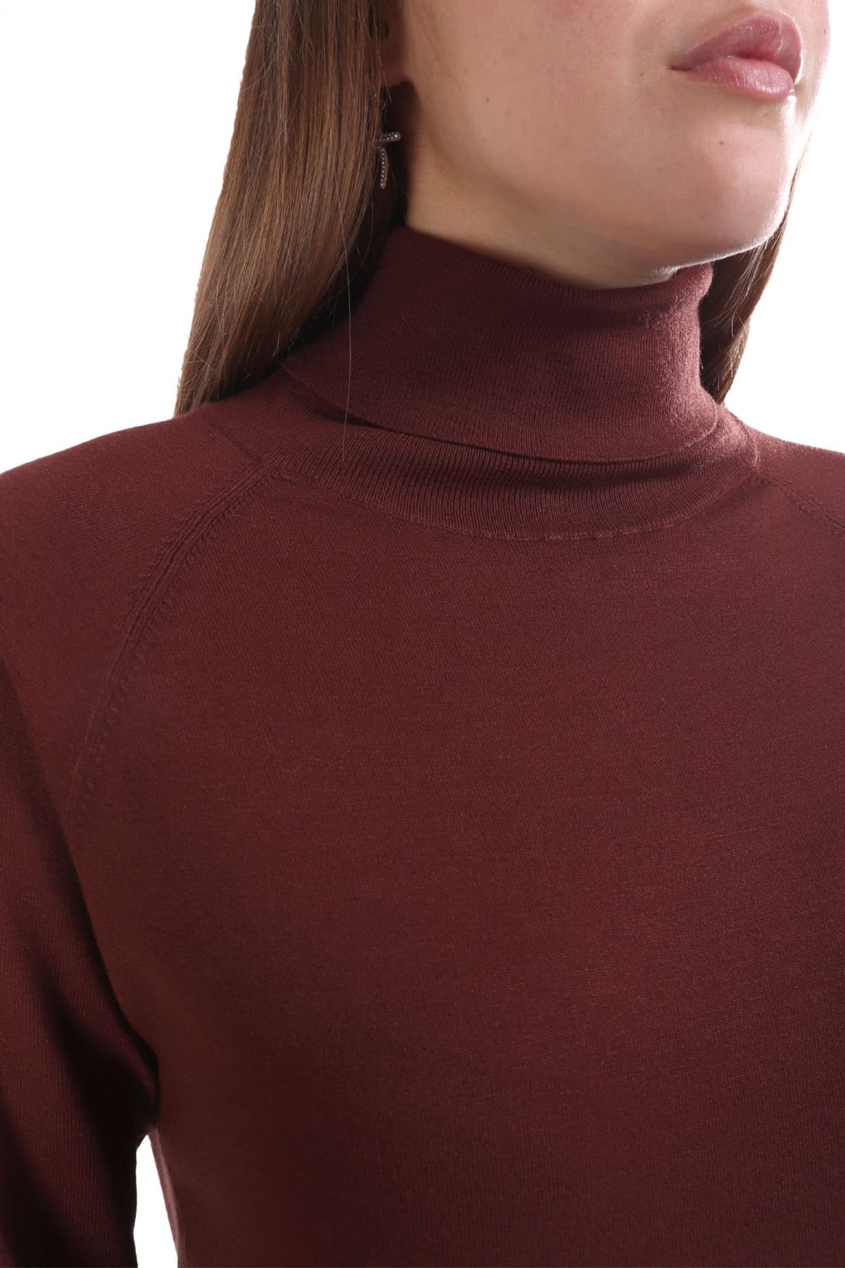 MARELLA EMME ΠΛΕΚΤΟ TURTLENECK AQUILE ΜΠΟΡΝΤΩ