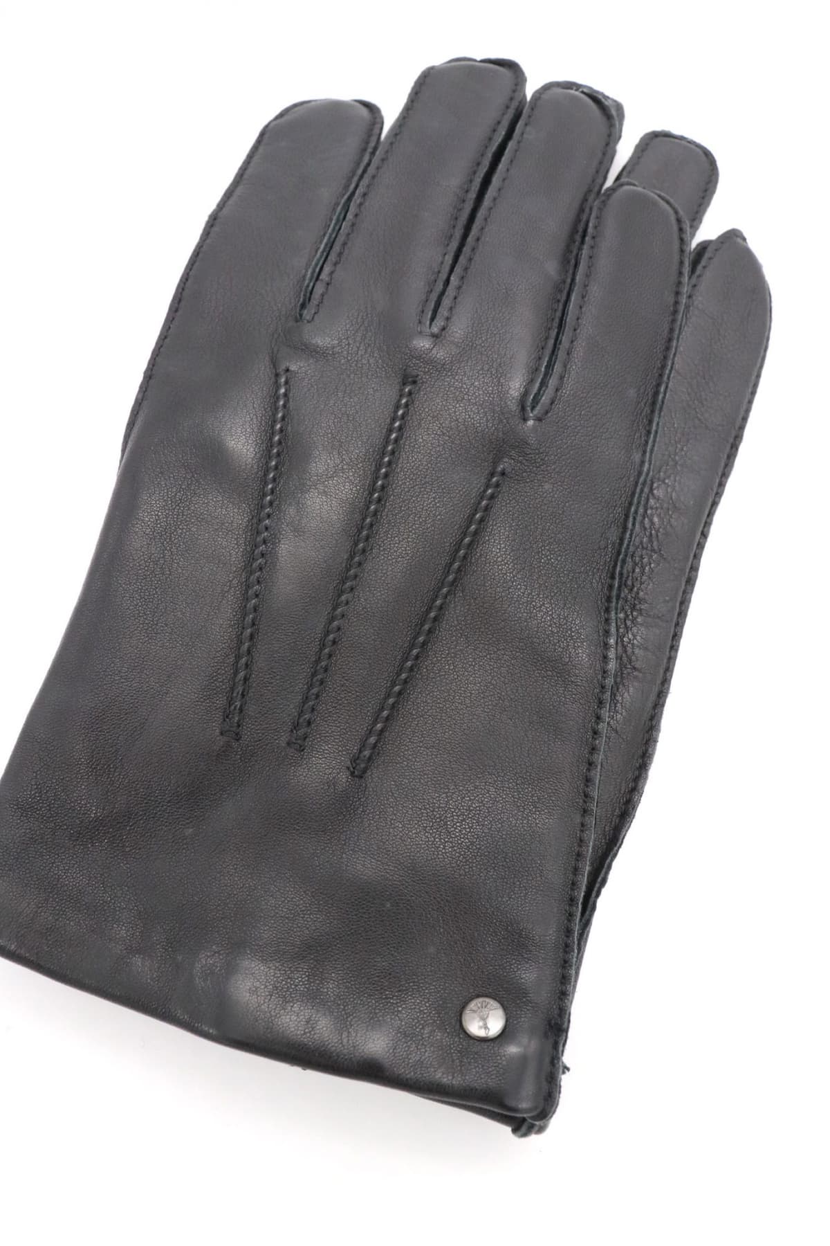 JOOP! ΓΑΝΤΙΑ ΔΕΡΜΑ LOGO ΜΕΤΑΛΛΙΚΟ ΜΑΥΡΟ