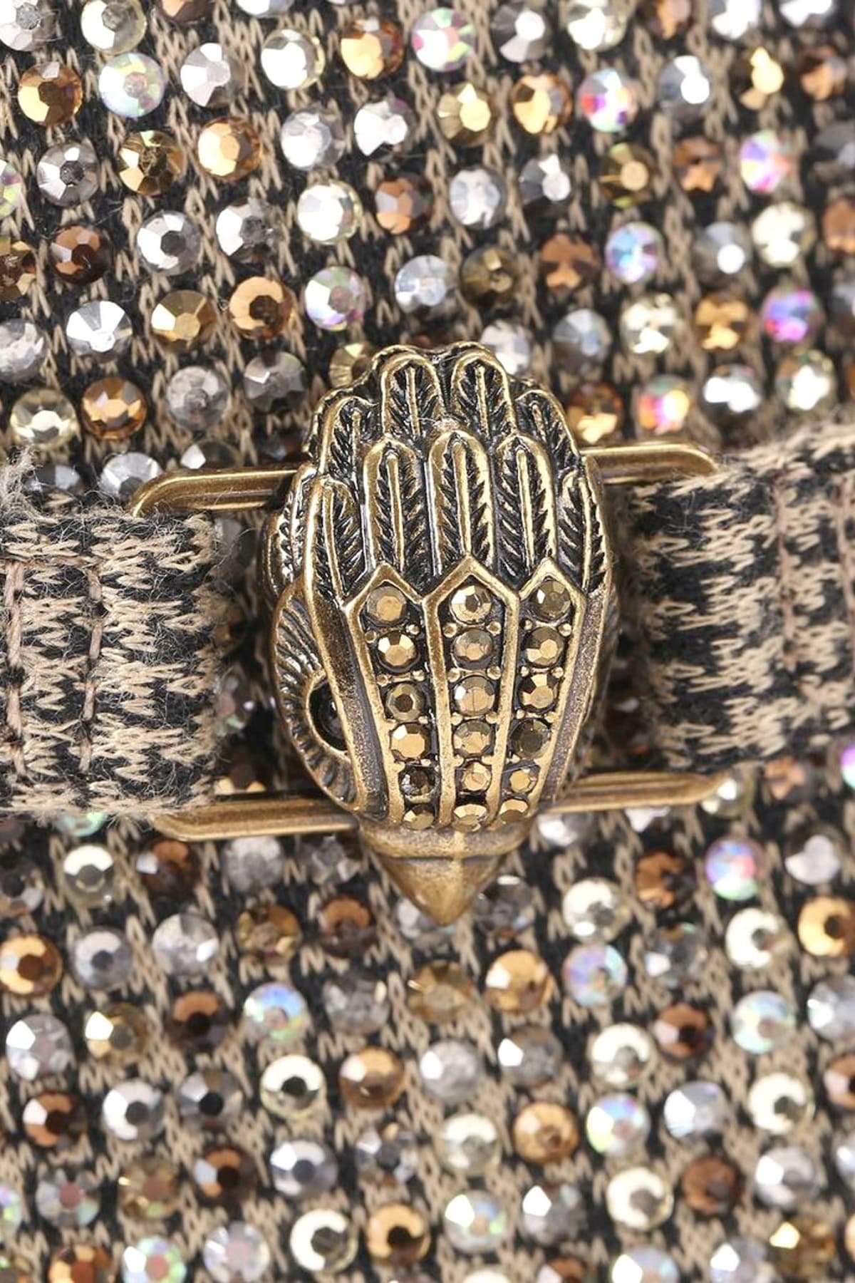 KURT GEIGER ΠΑΠΟΥΤΣΙΑ MΠΟΤΑΚΙΑ KENSINGTON ANKLE BOOT ΣΤΡΑΣ LOGO ΜΠΕΖ ΧΡΥΣΟ