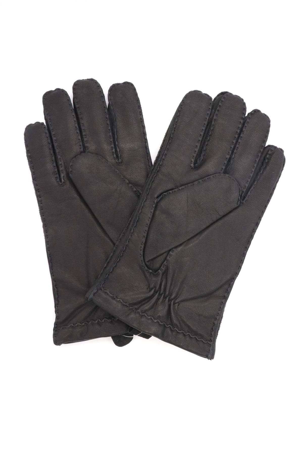 BOSS ΓΑΝΤΙΑ ΔΕΡΜΑ LOGO ΜΕΤΑΛΛΙΚΟ ΜΑΥΡΟ