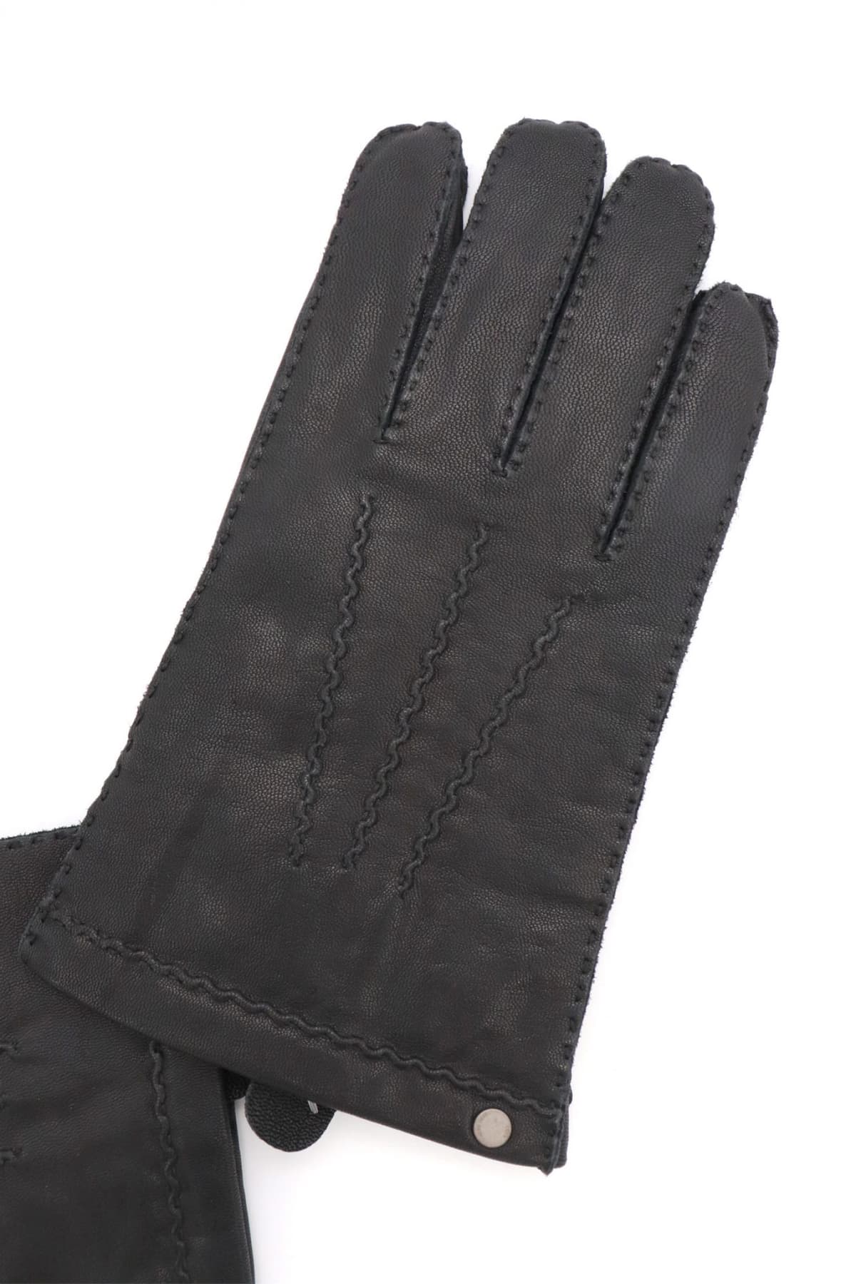 BOSS ΓΑΝΤΙΑ ΔΕΡΜΑ LOGO ΜΕΤΑΛΛΙΚΟ ΜΑΥΡΟ