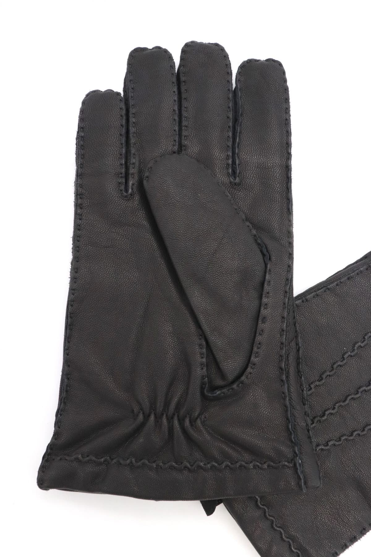 BOSS ΓΑΝΤΙΑ ΔΕΡΜΑ LOGO ΜΕΤΑΛΛΙΚΟ ΜΑΥΡΟ