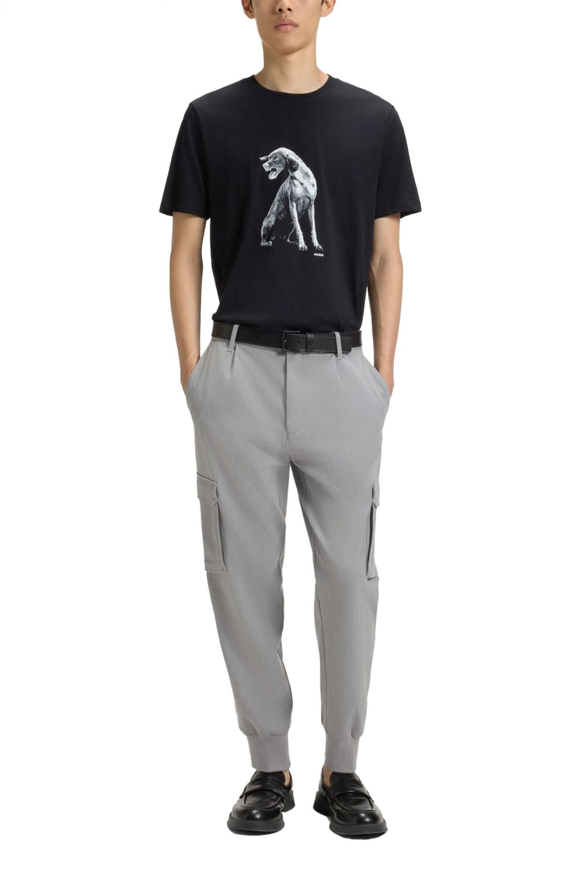 HUGO ΠΑΝΤΕΛΟΝΙ CARGO GLAVIN241 LOGO ΓΚΡΙ