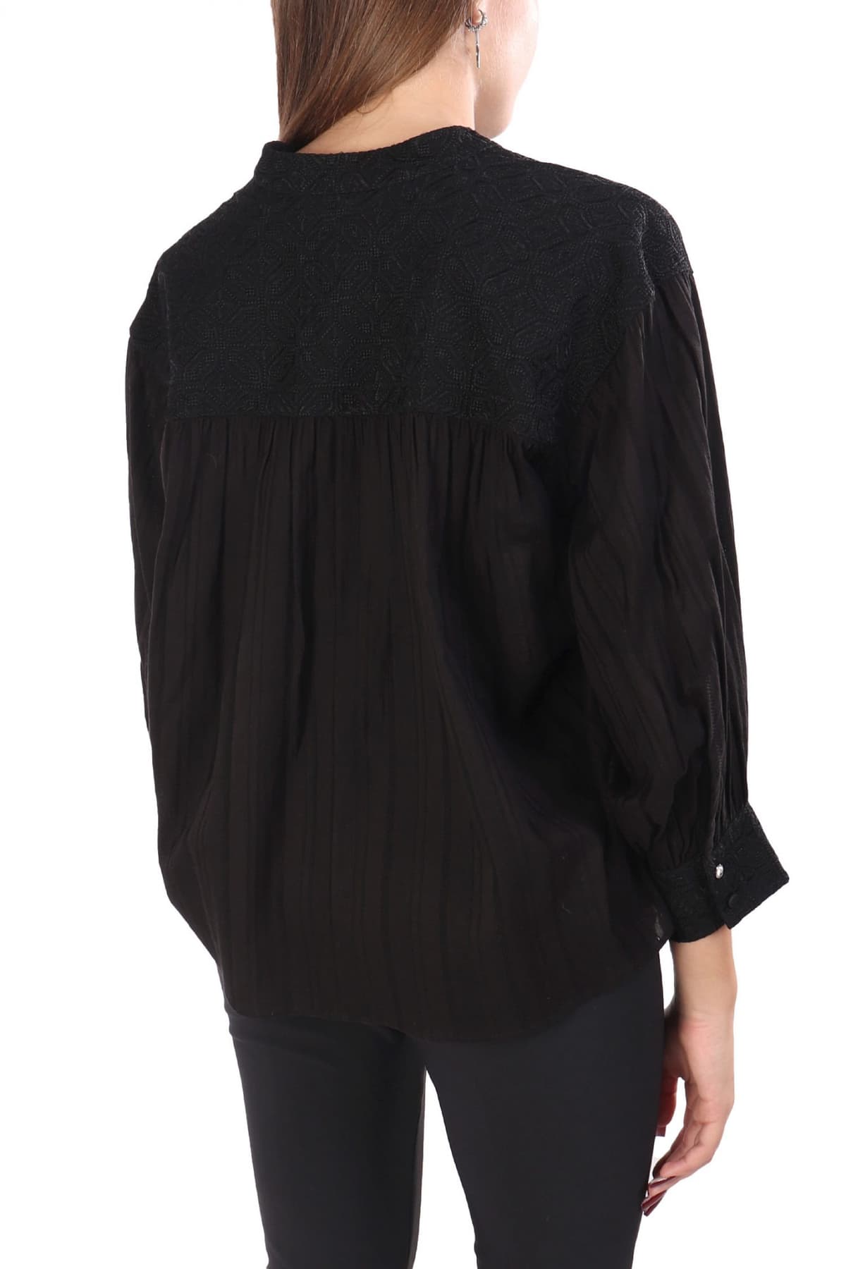 BOSS CASUAL ΜΠΛΟΥΖΑ C_BRODES ΑΝΟΙΓΜΑ ΜΠΡΟΣΤΑ ΔΕΣΙΜΟ ΛΑΙΜΟ ΜΑΥΡΟ