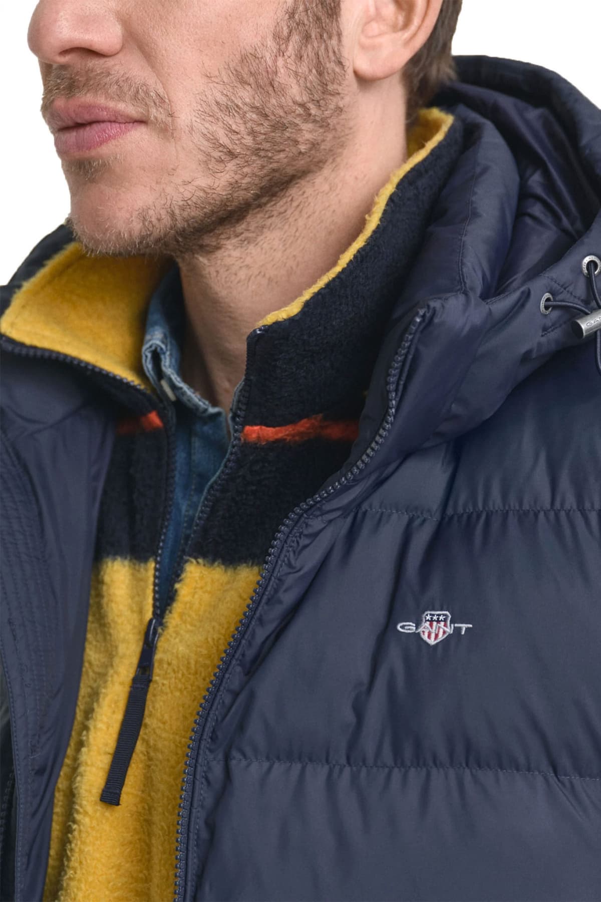 GANT ΜΠΟΥΦΑΝ ΑΜΑΝΙΚΟ ACTIVE CLOUD VEST ΜΕ ΑΠΟΣΠΩΜΕΝΗ ΚΟΥΚΟΥΛΑ ΜΠΛΕ