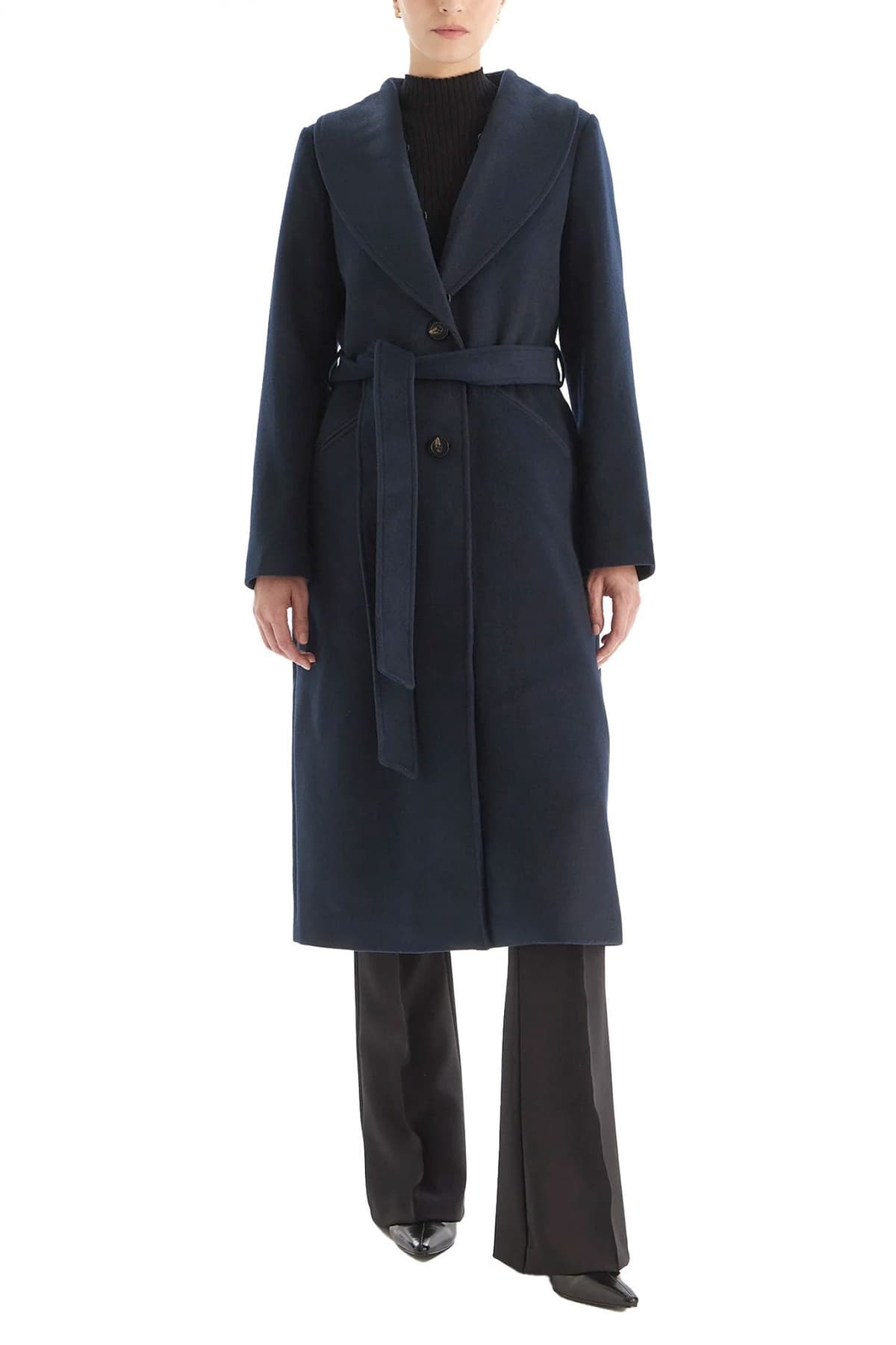 MICHAEL KORS ΠΑΛΤΟ ΑΠΟΣΠΩΜΕΝΗ ΖΩΝΗ ΑΠΟΣΠΩΜΕΝΗ ΓΟΥΝΑ FAUX FUR ΜΠΛΕ