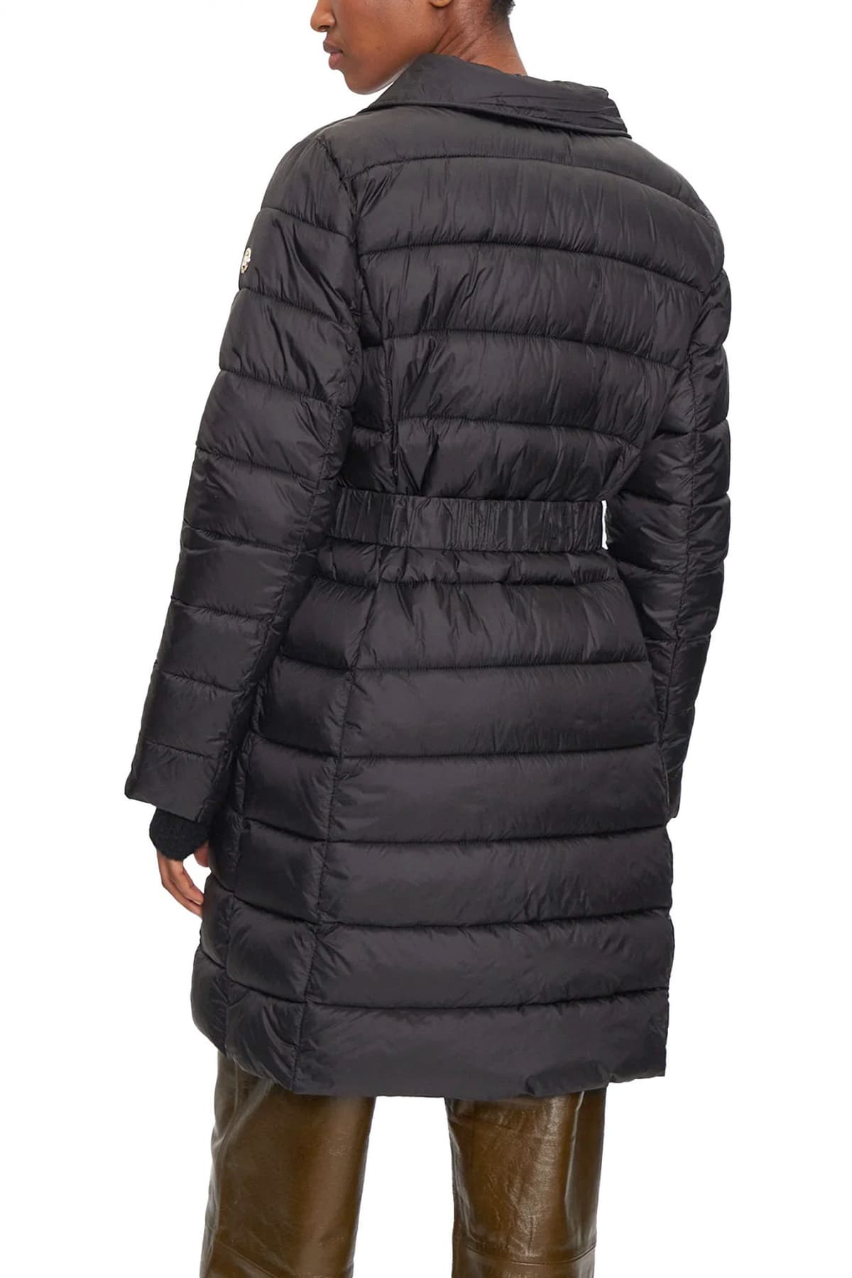 MICHAEL KORS ΜΠΟΥΦΑΝ ΦΟΥΣΚΩΤΟ ΑΠΟΣΠΩΜΕΝΗ ΖΩΝΗ ΑΠΟΣΠΩΜΕΝΟΣ ΓΙΑΚΑΣ FAUX FUR LOGO ΤΣΕΠΕΣ ΜΑΥΡΟ