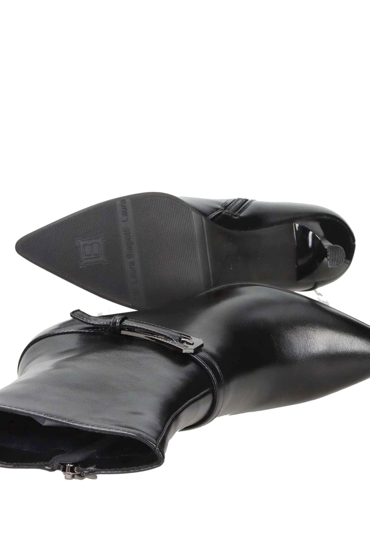 LAURA BIAGIOTTI ΠΑΠΟΥΤΣΙΑ MΠΟΤΑΚΙΑ ΦΕΡΜΟΥΑΡ ΛΟΥΡΑΚΙ LOGO MAYΡΟ