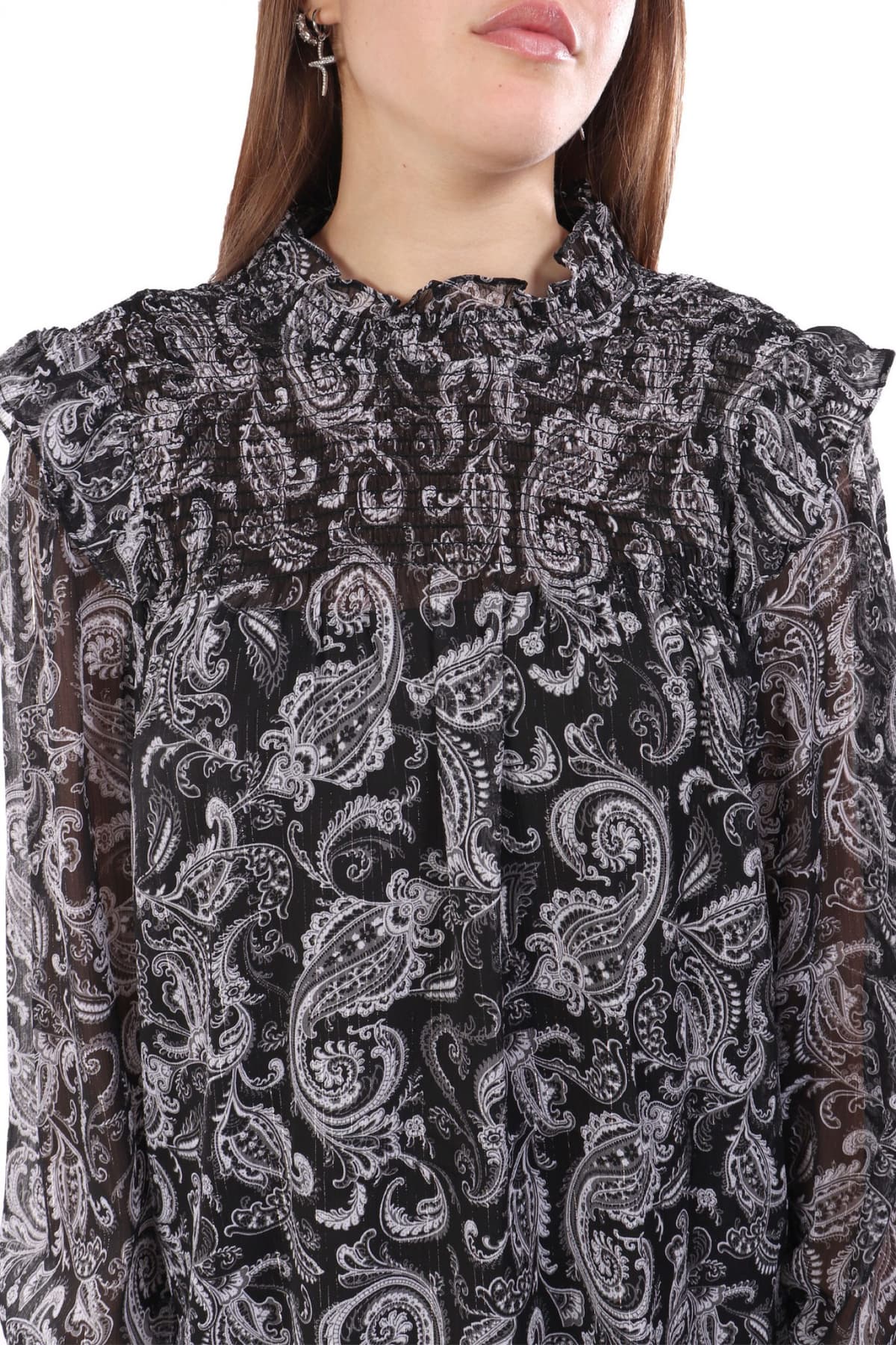 MICHAEL KORS ΜΠΛΟΥΖΑ ΛΟΥΠΕΤΟ ΕΜΠΡΙΜΕ ΜΑΥΡΟ