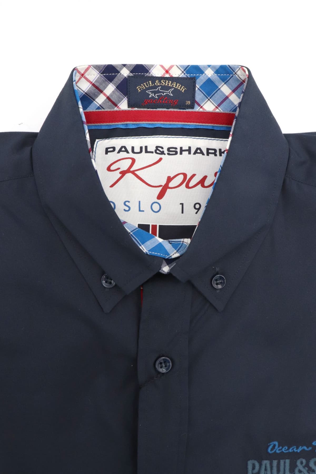 PAUL&SHARK ΠΟΥΚΑΜΙΣΟ BD REGULAR FIT ΚΟΜΠΟΖΕ ΣΗΜΑΤΑ ΜΠΛΕ