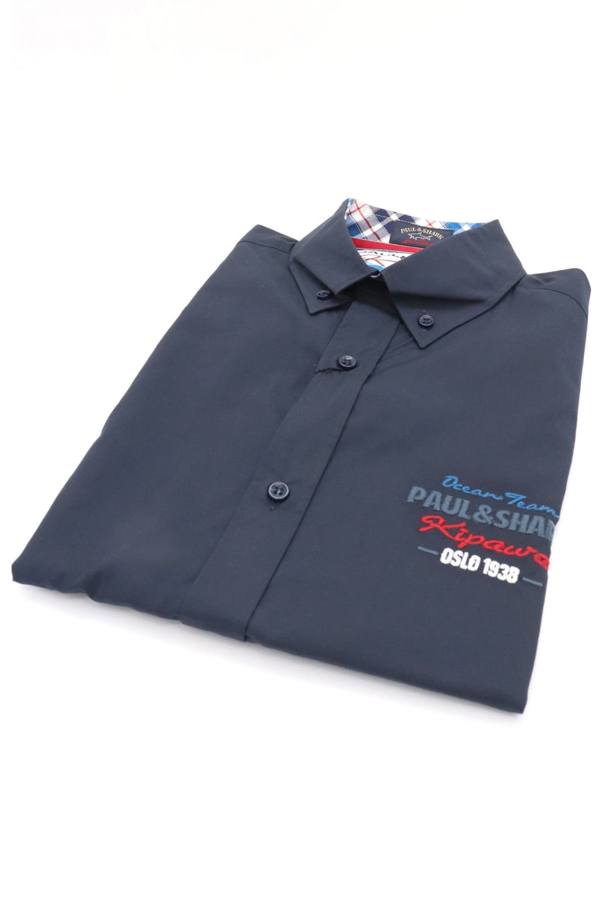 PAUL&SHARK ΠΟΥΚΑΜΙΣΟ BD REGULAR FIT ΚΟΜΠΟΖΕ ΣΗΜΑΤΑ ΜΠΛΕ