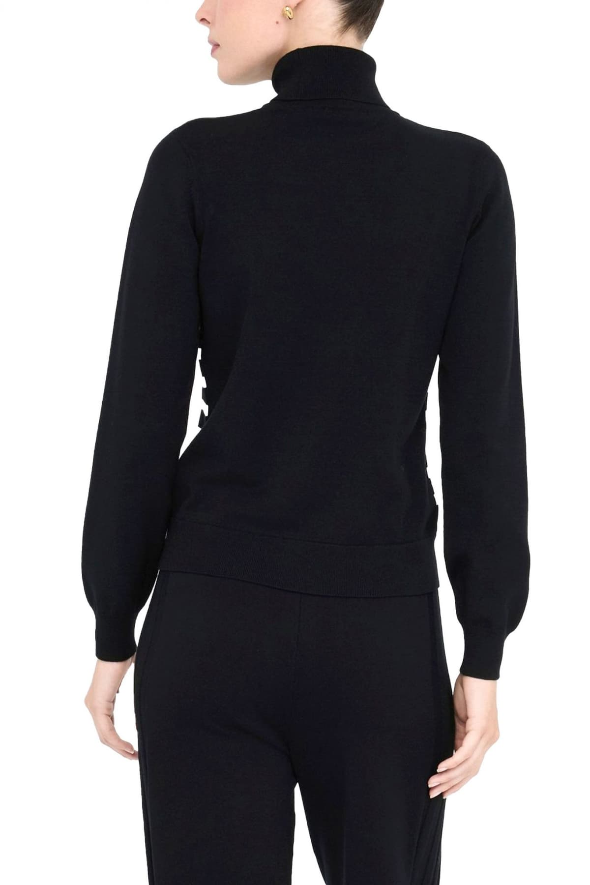 LIU-JO BETTER ΠΛΕΚΤΟ ΖΙΒΑΓΚΟ ΠΕΡΛΑ LOGO ΜΑΥΡΟ