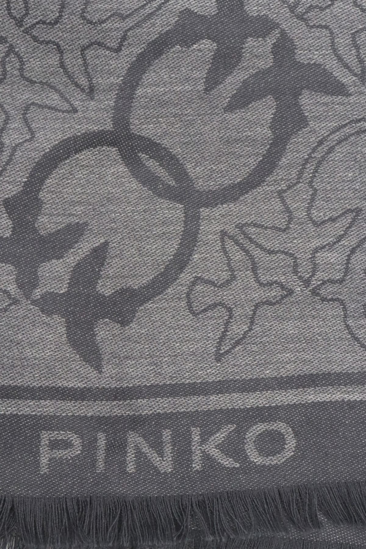PINKO ΠΑΣΜΙΝΑ POLONIA PASHMINA ΓΚΡΙ-ΜΑΥΡΗ