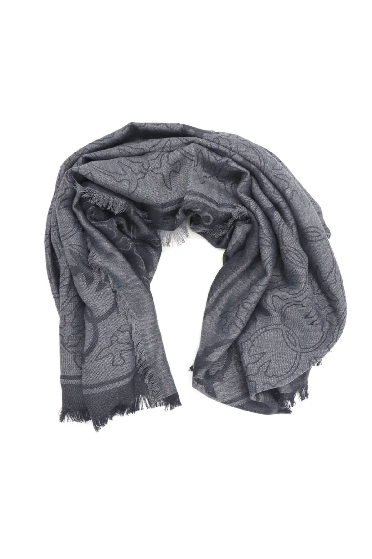 PINKO ΠΑΣΜΙΝΑ POLONIA PASHMINA ΓΚΡΙ-ΜΑΥΡΗ