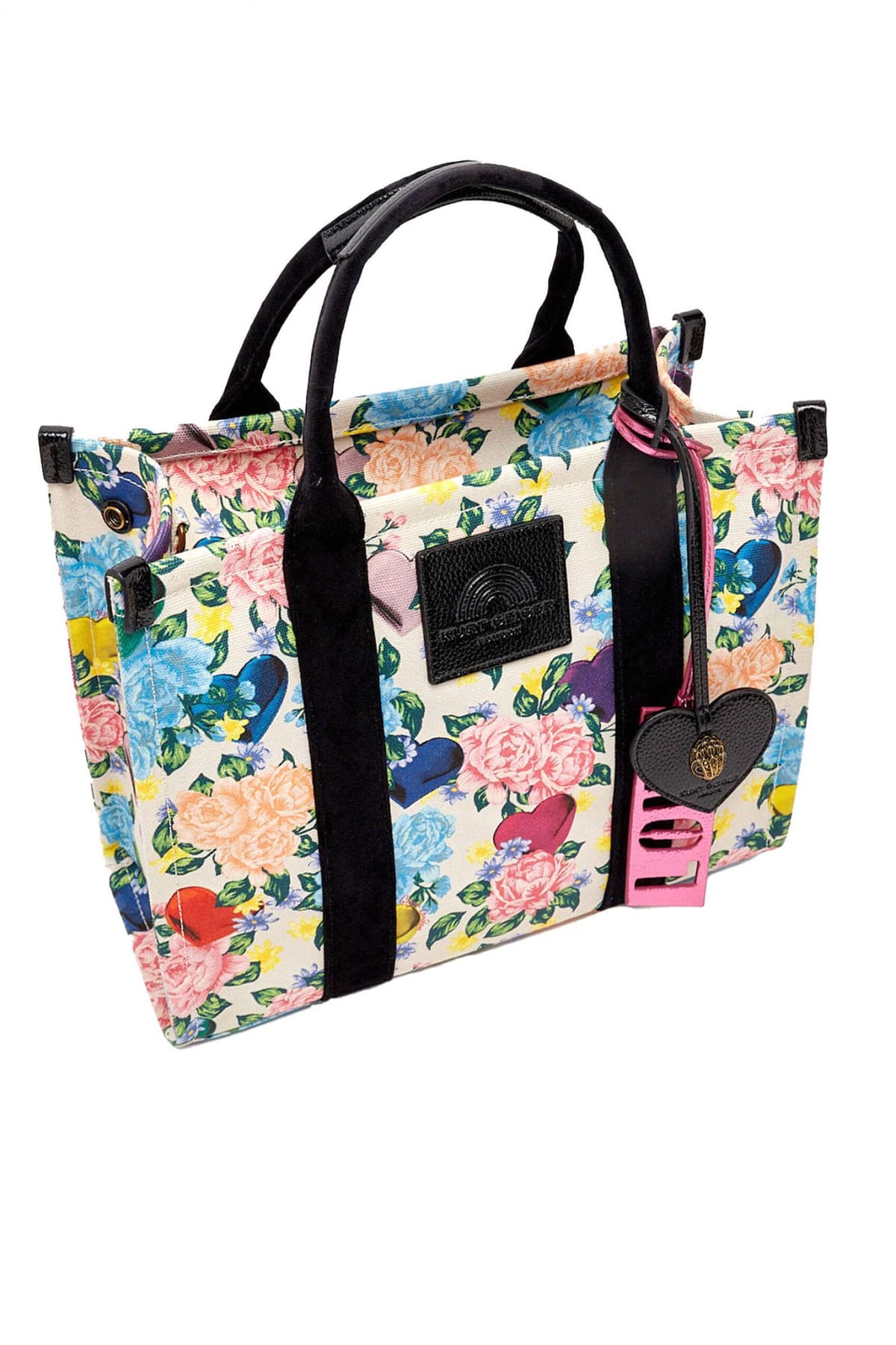 KURT GEIGER TΣΑΝΤΑ CROSSBODY/ΧΕΙΡΟΣ SOUTHBANK TOTE ΦΛΟΡΑΛ ΙΜΑΝΤΑΣ LOGO ΠΟΛΥΧΡΩΜΟ