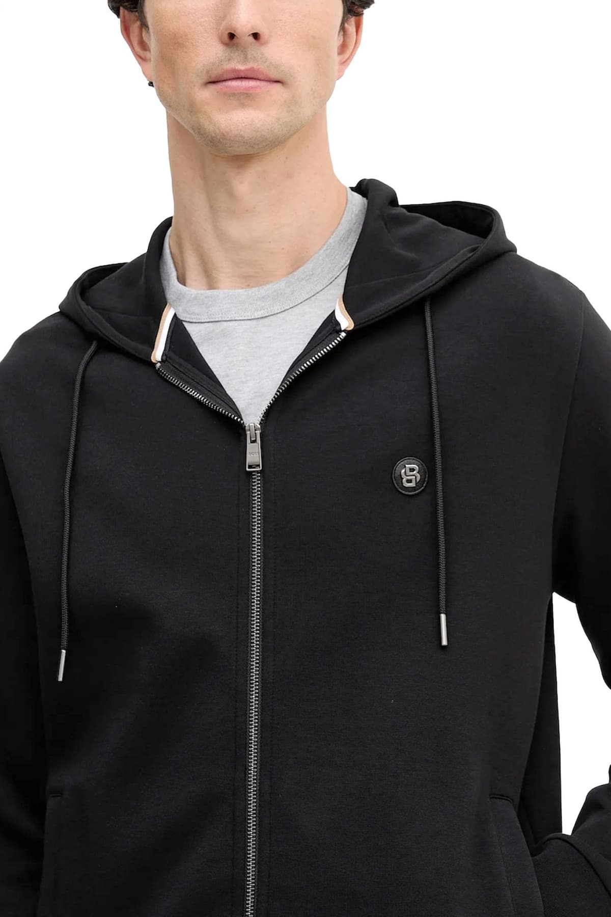 BOSS ΦΟΥΤΕΡ ZIPHOOD C-SPENCE 01 ΜΑΥΡΟ