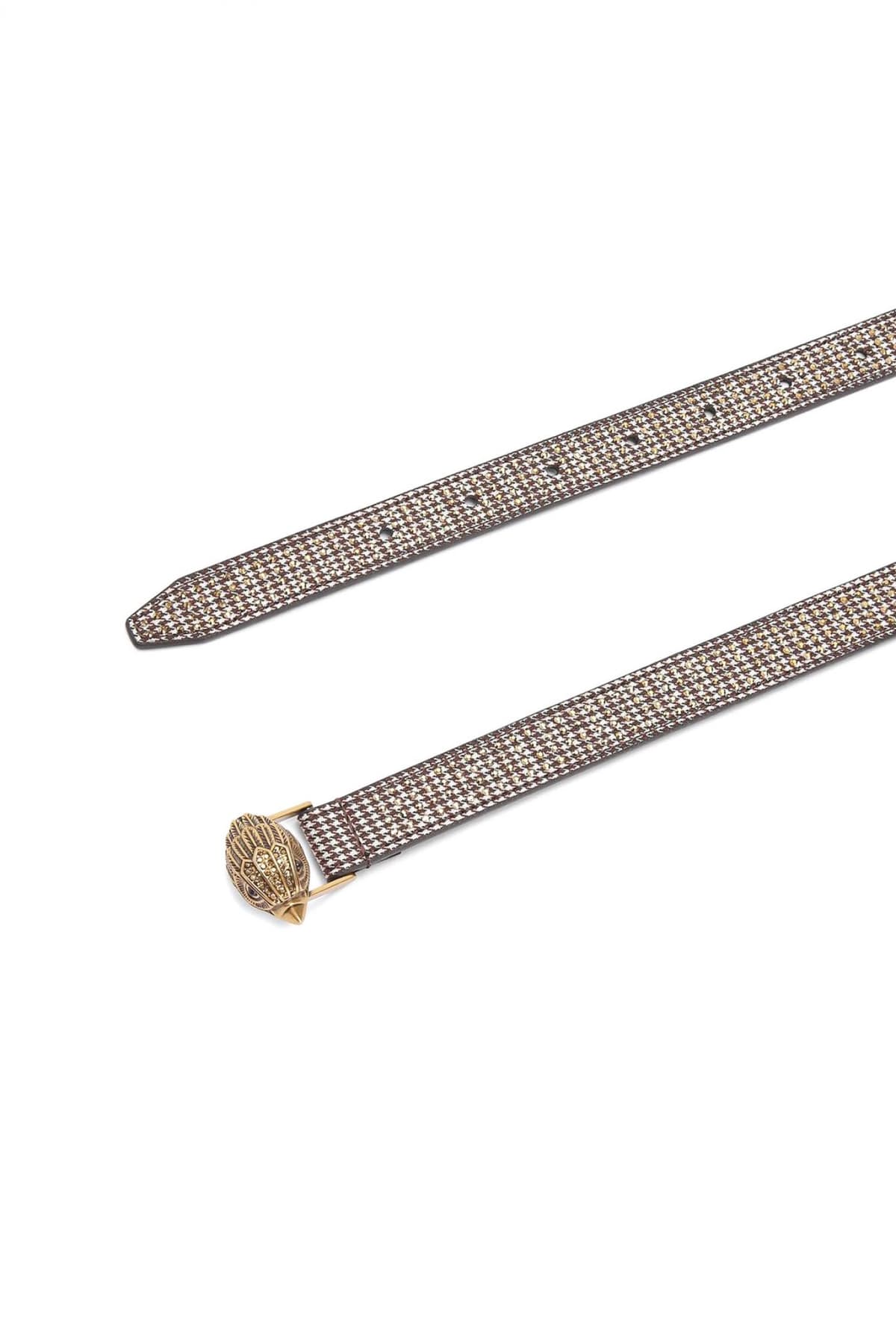 KURT GEIGER ΖΩΝΗ 20 EAGLE BELT METAΛΛΙΚΑ ΣΤΡΑΣ LOGO ΧΡΥΣΟ