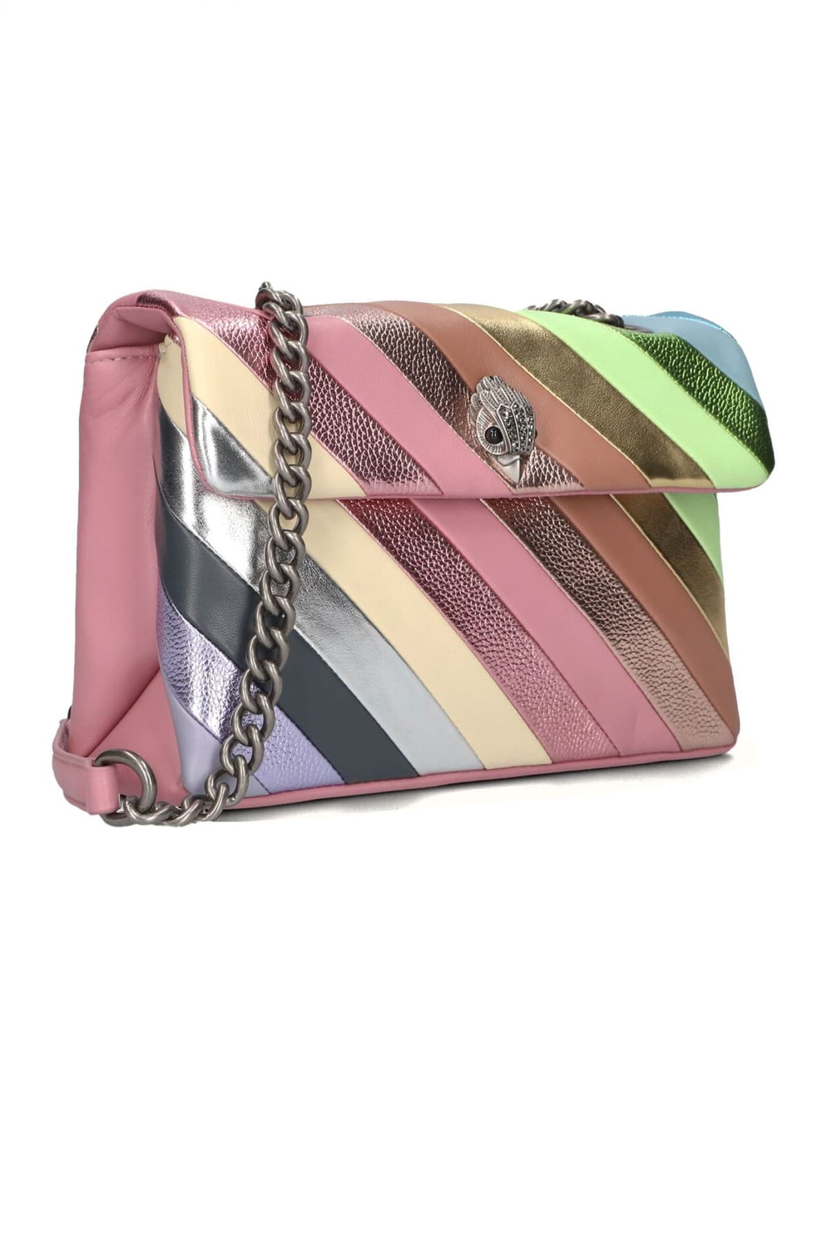 KURT GEIGER ΤΣΑΝΤΑ CROSSBODY/ΩΜΟΥ LEATHER KENSINGTON L LOGO ΠΟΛΥΧΡΩΜΟ