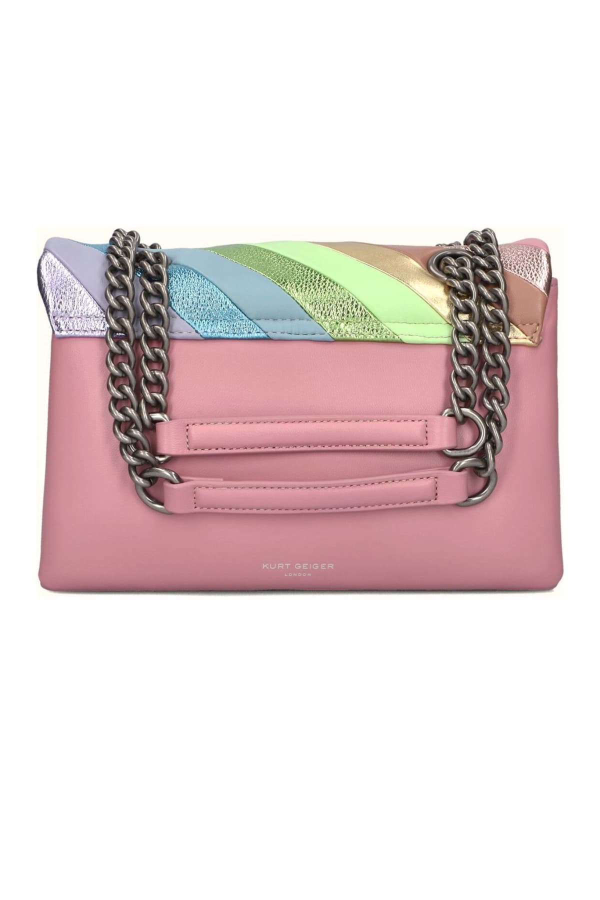 KURT GEIGER ΤΣΑΝΤΑ CROSSBODY/ΩΜΟΥ LEATHER KENSINGTON L LOGO ΠΟΛΥΧΡΩΜΟ