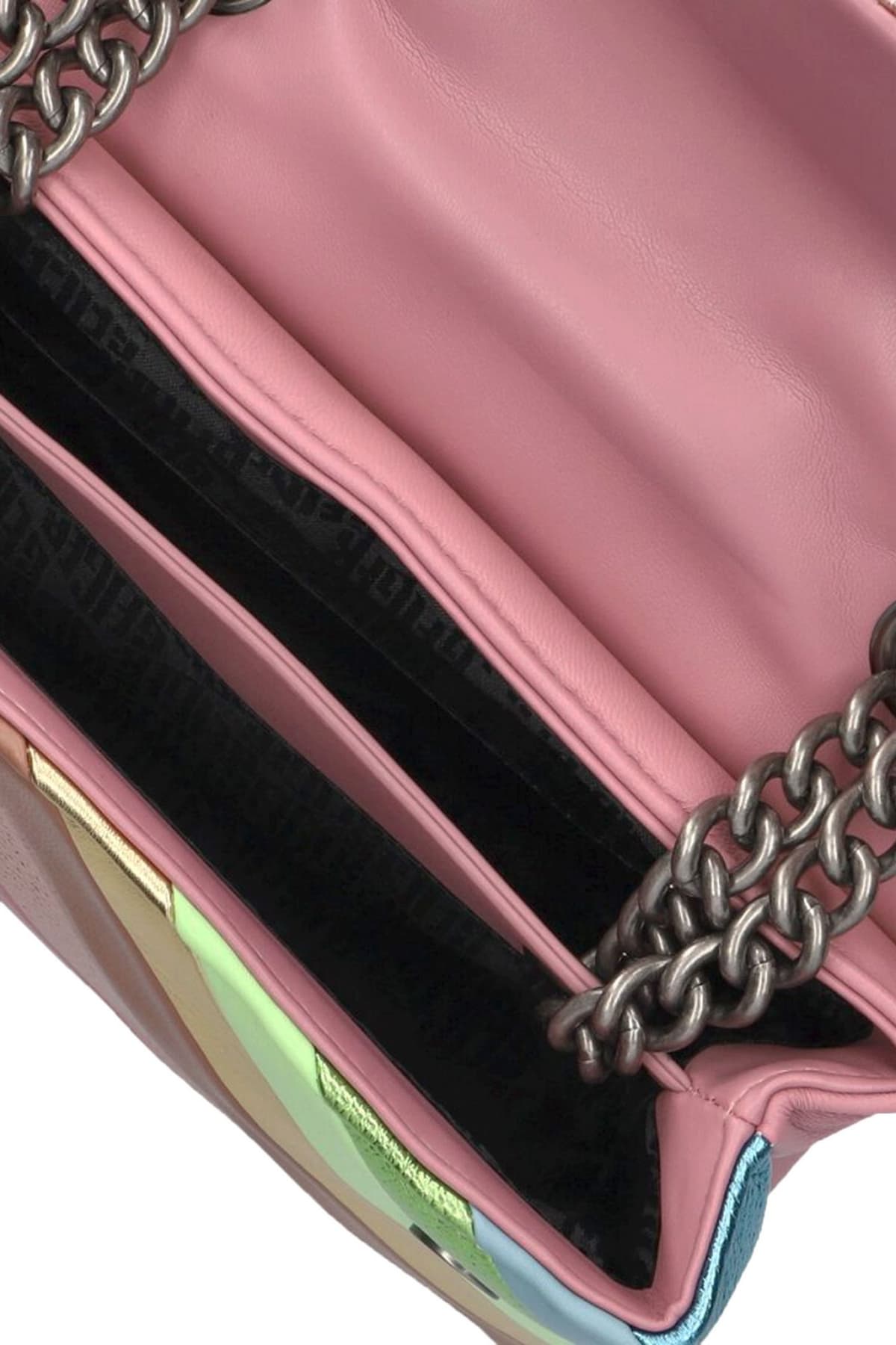 KURT GEIGER ΤΣΑΝΤΑ CROSSBODY/ΩΜΟΥ LEATHER KENSINGTON L LOGO ΠΟΛΥΧΡΩΜΟ