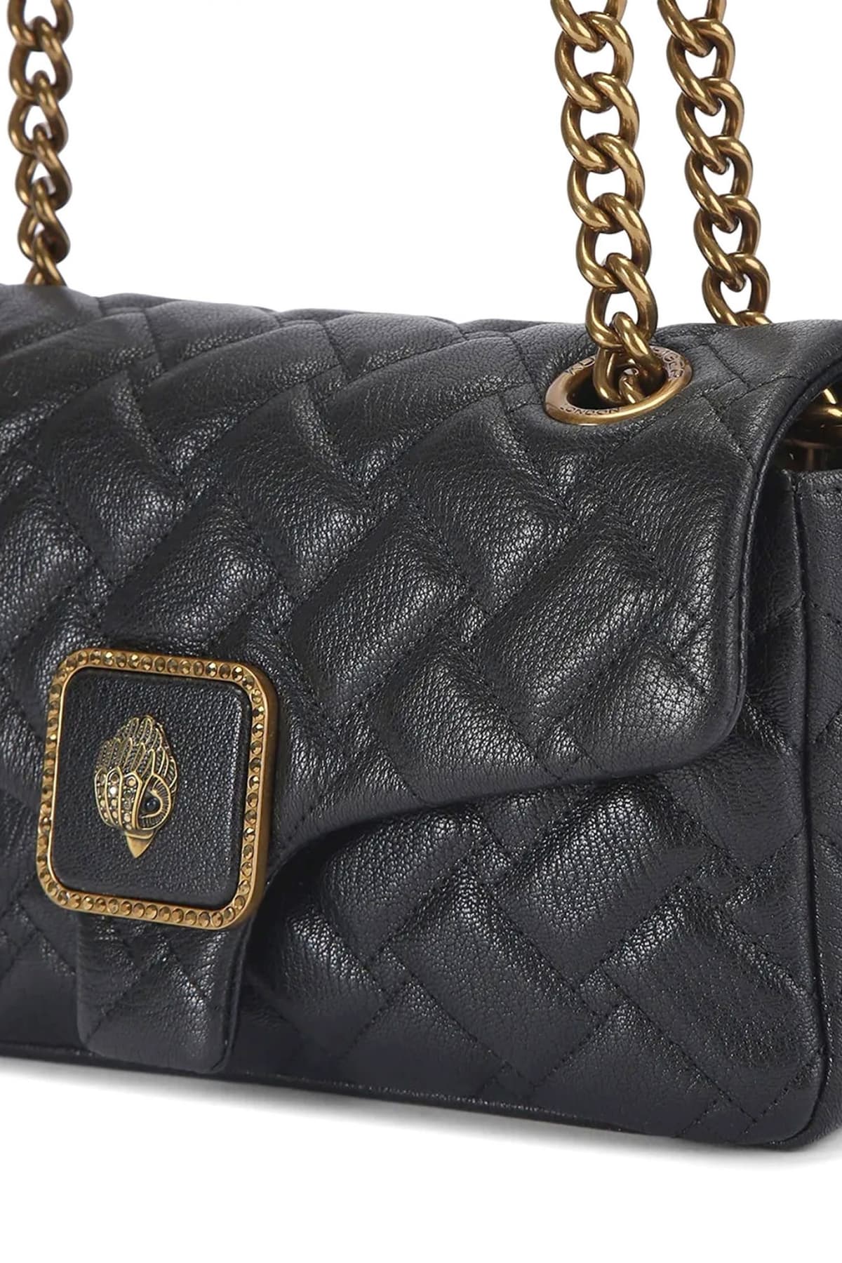 KURT GEIGER ΤΣΑΝΤΑ CROSSBODY/ΩΜΟΥ PIMLICO BAG KAΠΙΤΟΜΕ ΑΛΥΣΙΔΑ LOGO ΜΑΥΡΟ