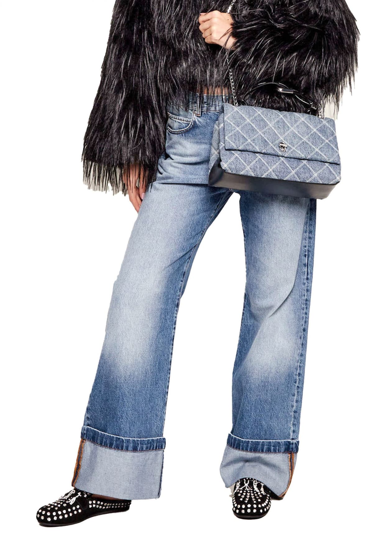 KURT GEIGER ΠΑΠΟΥΤΣΙΑ MULES KURT CRYSTAL SLIPPER ΣΟΥΕΤ ΣΤΡΑΣ LOGO ΜΑΥΡΟ