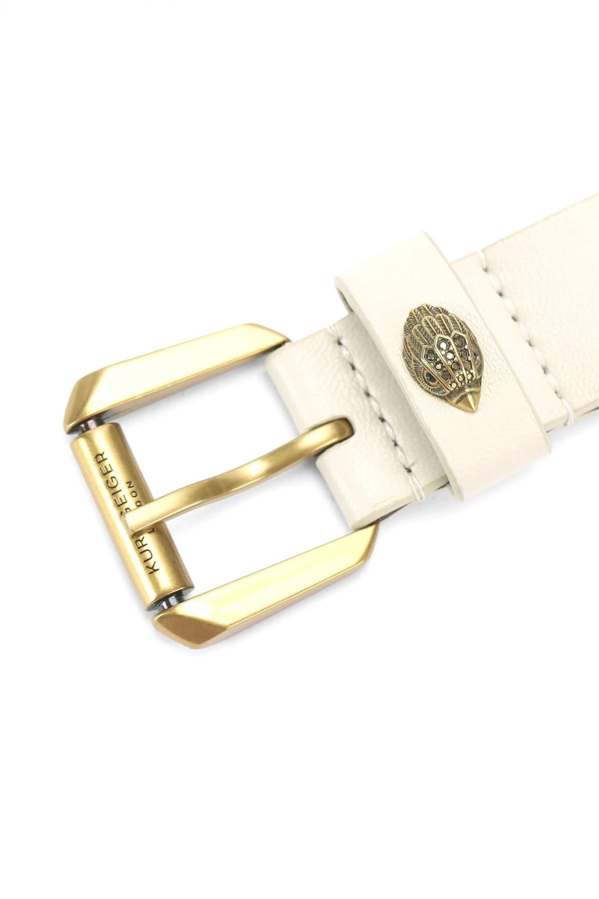 KURT GEIGER ΖΩΝΗ KURT 30 BELT METAΛΛΙΚΑ ΣΧΕΔΙΑ LOGO KΡΕΜ