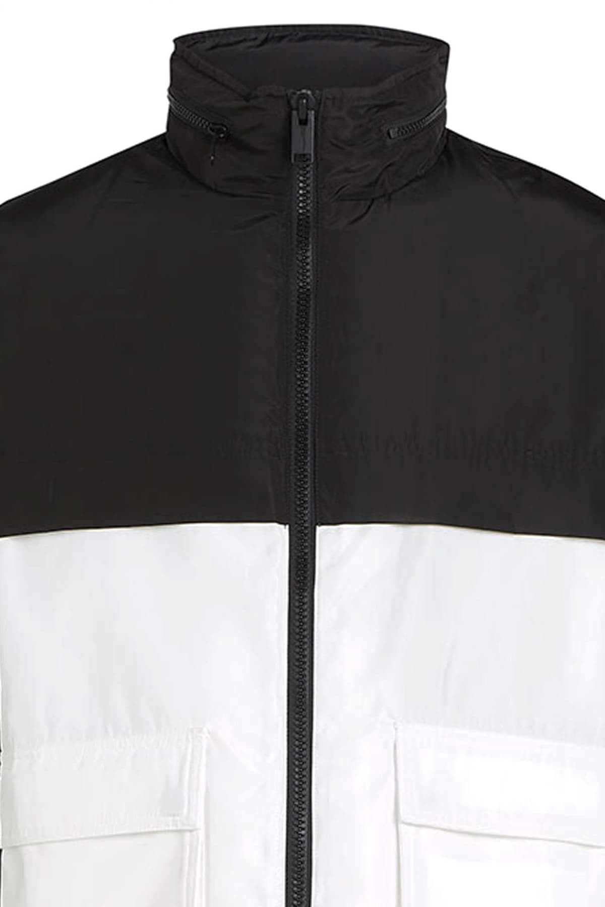 KARL LAGERFELD JEANS BLOCKD PADDED JACKET ΜΠΟΥΦΑΝ ΛΕΥΚΟ-ΜΑΥΡΟ