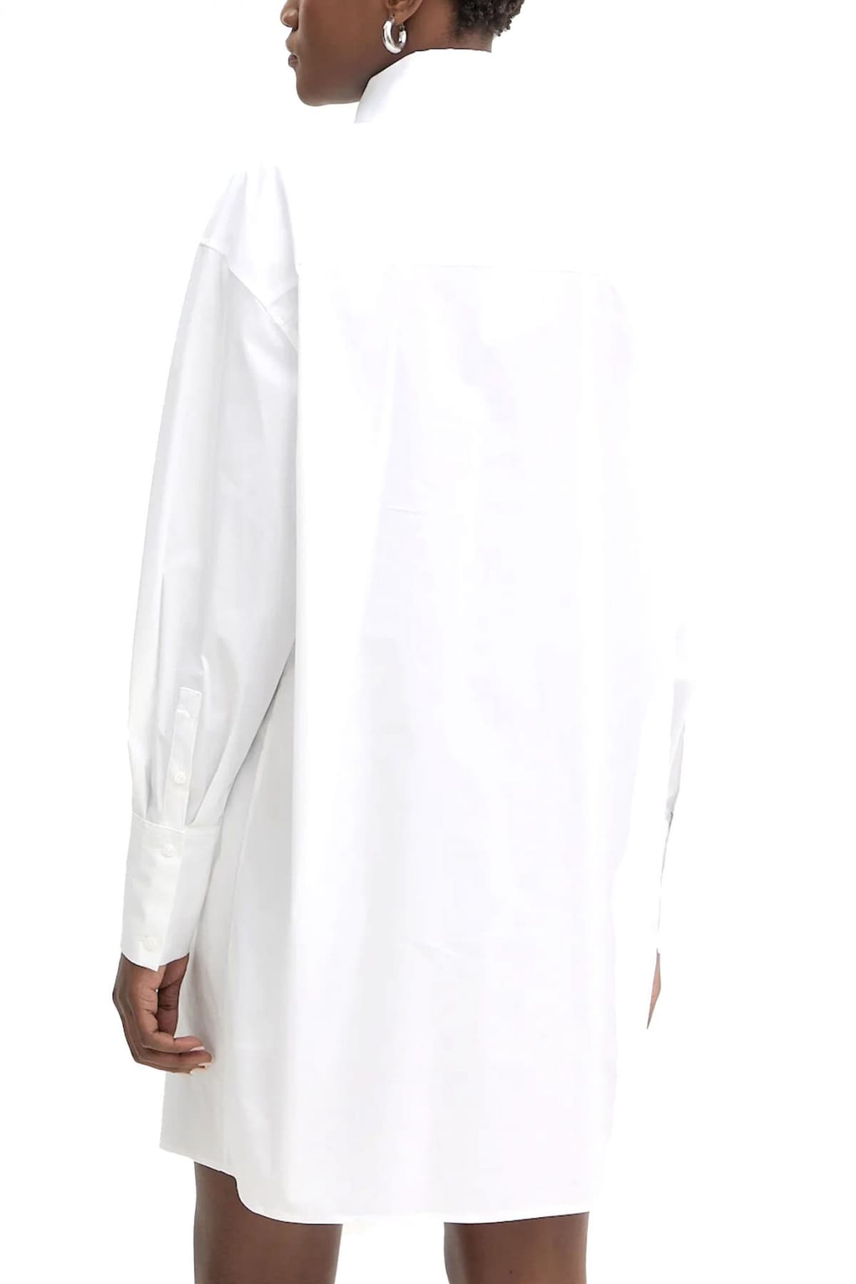 KARL LAGERFELD ΦΟΡΕΜΑ MINI ΣΕΜΙΖΙΕ PLEATED FASHION SHIRT DRESS ΜΕ ΨΗΛΟΜΕΣΗ ΖΩΝΗ-ΦΟΥΣΤΑ ΠΛΙΣΕ ΛΕΥΚΟ