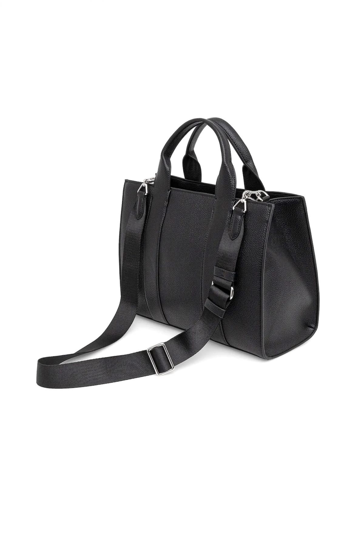 KARL LAGERFELD ΤΣΑΝΤΑ TOTE K/RSG MD SQUARE PEB EMB ΧΕΙΡΟΣ/CROBODY LOGO ΜΑΥΡΟ