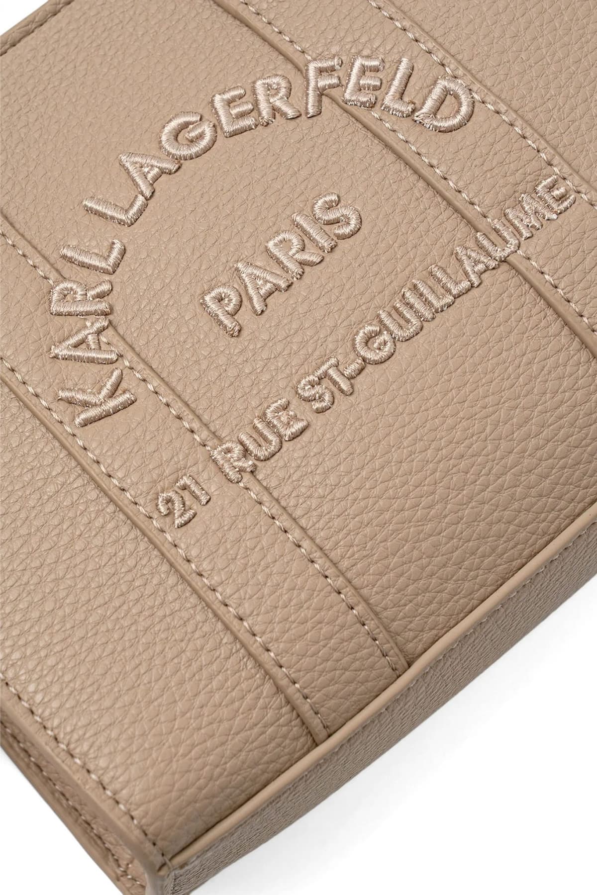KARL LAGERFELD ΤΣΑΝΤΑ TOTE K/RSG MN SQUARE PEB EMB ΧΕΙΡΟΣ/CROSSBODY LOGO ΜΠΕΖ