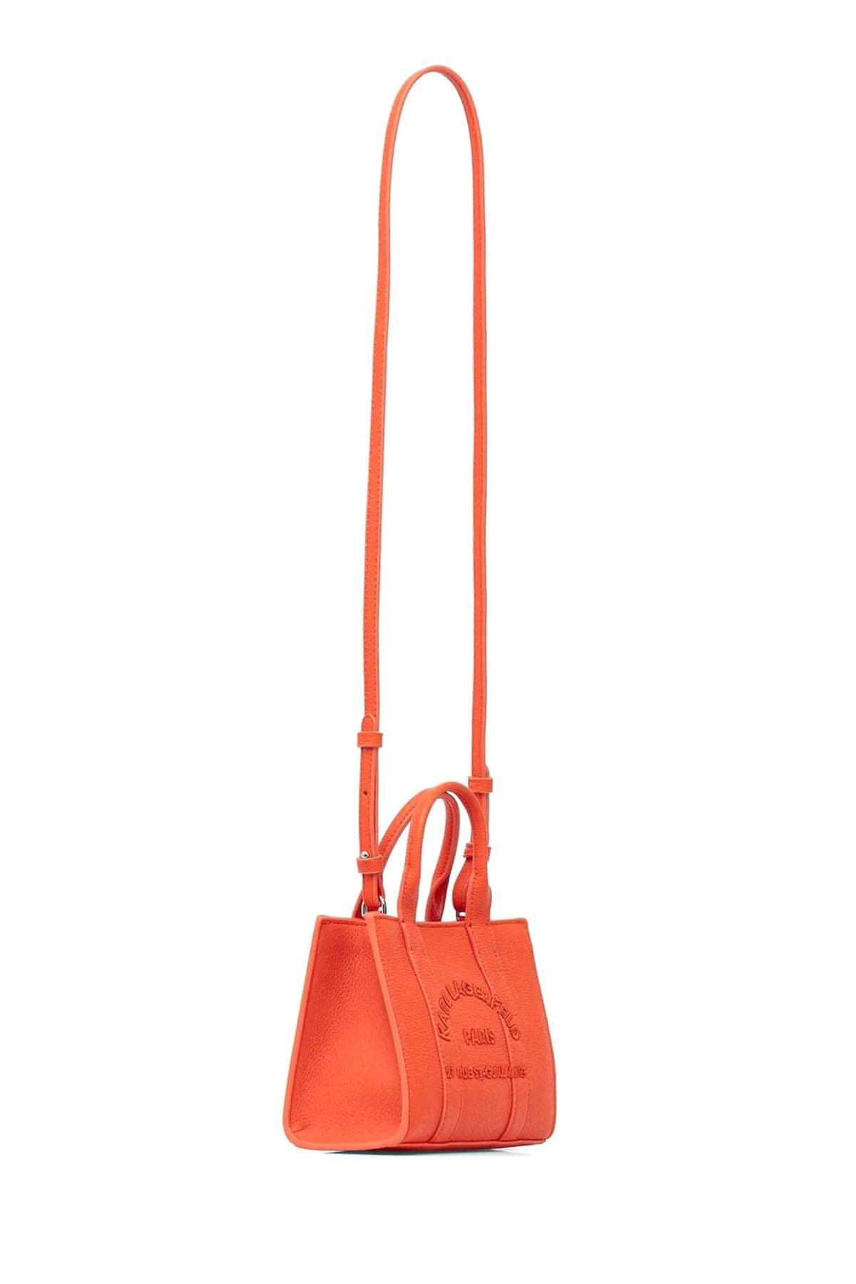 KARL LAGERFELD ΤΣΑΝΤΑ TOTE K/RSG MN SQUARE PEB EMB ΧΕΙΡΟΣ/CROSSBODY LOGO ΚΟΡΑΛΙ