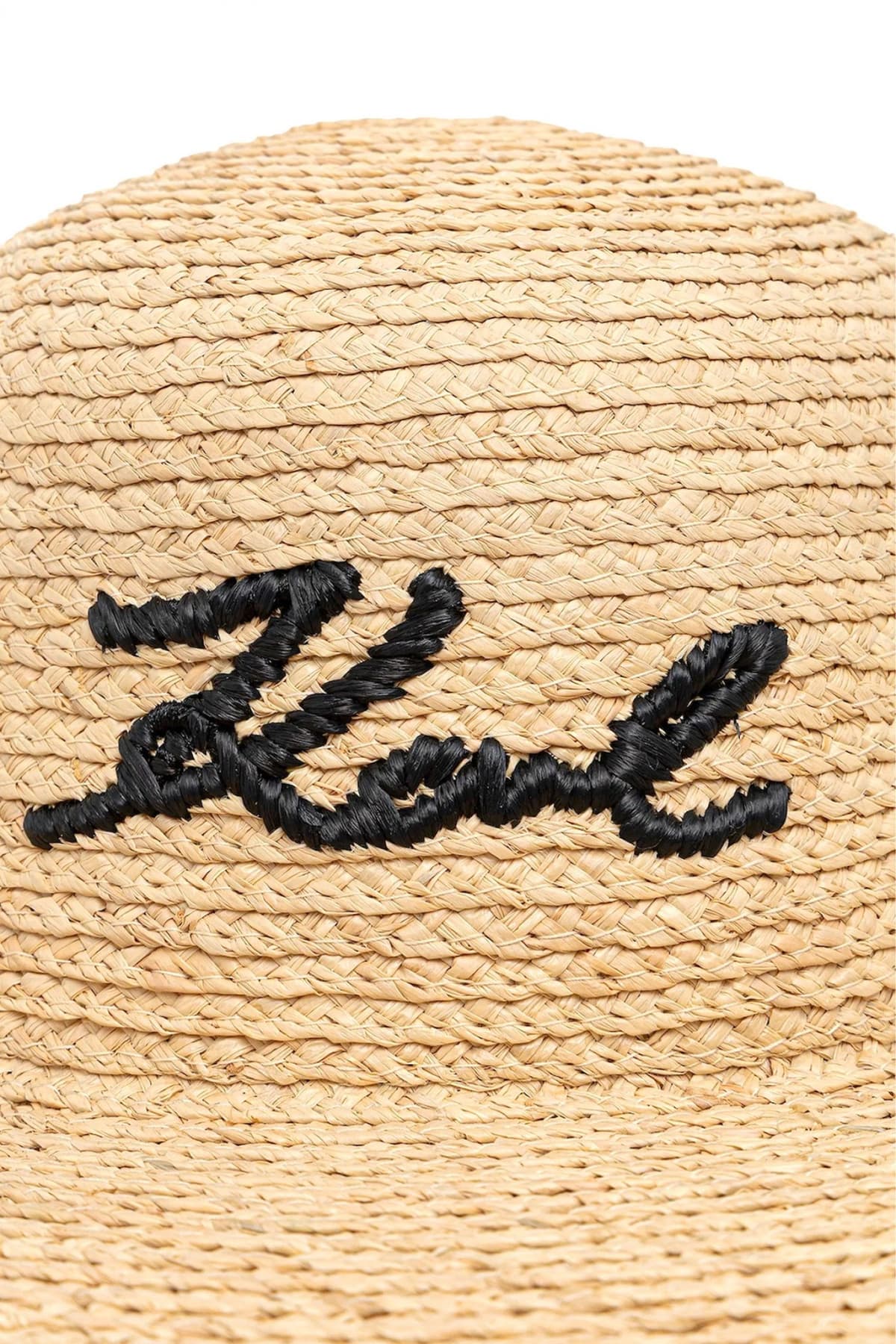 KARL LAGERFELD ΚΑΠΕΛΟ ΠΑΡΑΛΙΑΣ K/SIGNATURE BEACH HAT LOGO ΜΠΕΖ-ΜΑΥΡΟ