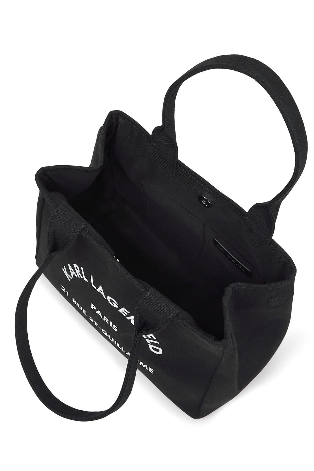 KARL LAGERFELD ΤΣΑΝΤΑ ΩΜΟΥ K/RSG CONVERTIBLE TRAPEZE TOTE LOGO ΜΑΥΡΟ