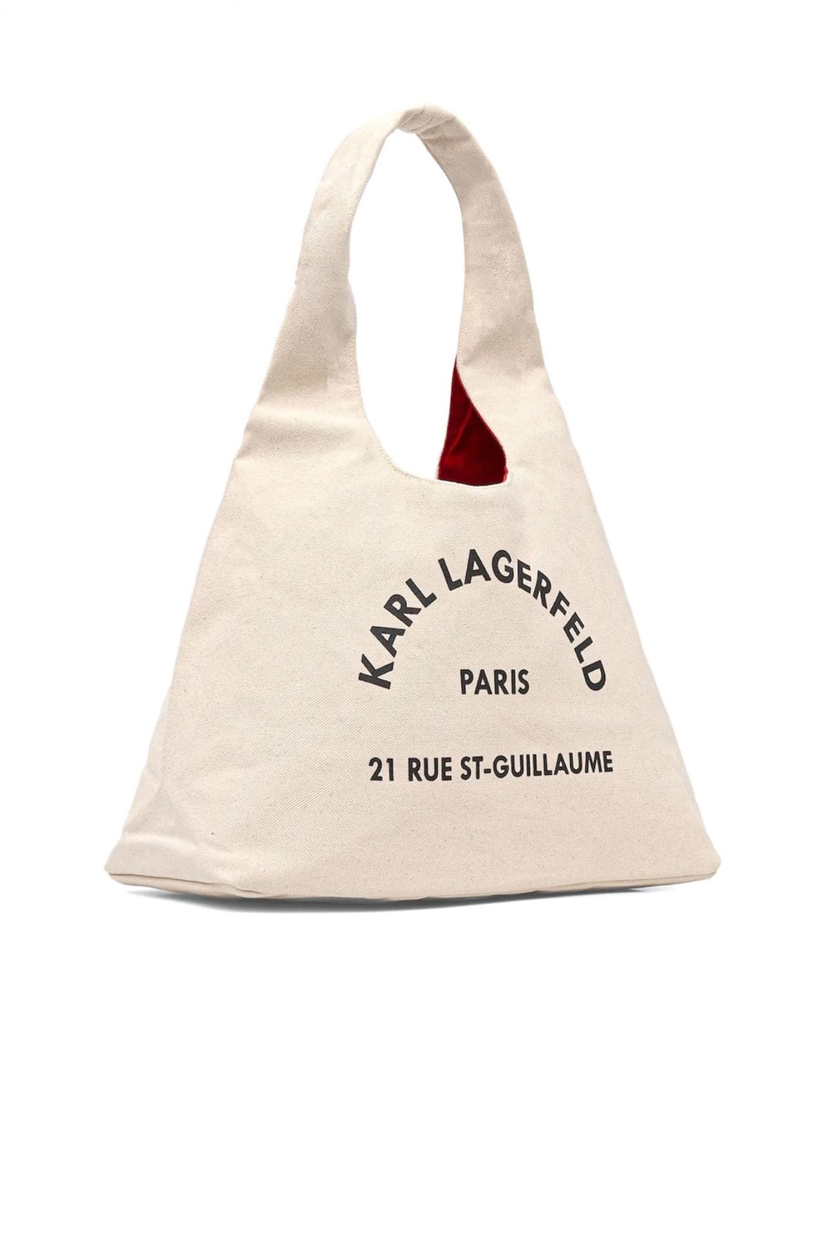 KARL LAGERFELD ΤΣΑΝΤΑ ΩΜΟΥ K/RSG SLING HOBO BAG LOGO ΕΚΡΟΥ