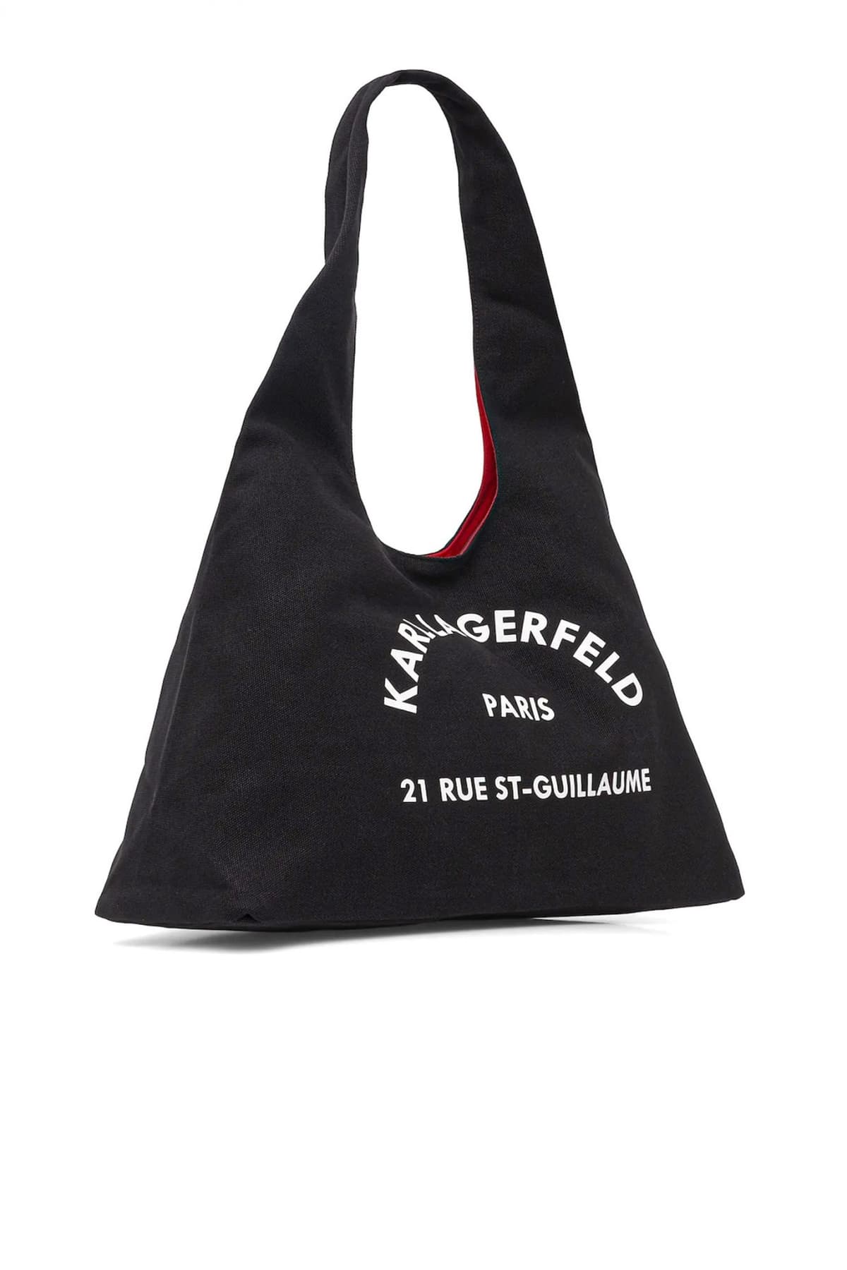 KARL LAGERFELD ΤΣΑΝΤΑ ΩΜΟΥ K/RSG SLING HOBO BAG LOGO ΜΑΥΡΟ