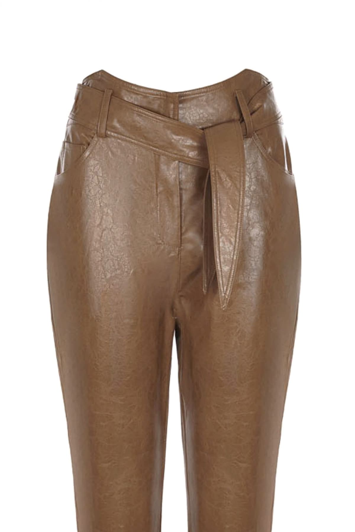 MIND MATTER ΠΑΝΤΕΛΟΝΙ CAZELLE FAUX LEATHER ΑΠΟΣΠΩΜΕΝΗ ΖΩΝΗ ΤΣΕΠΕΣ ΚΑΜΕΛ