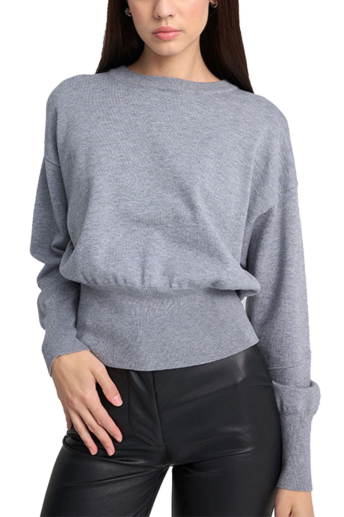 MIND MATTER ΠΛΕΚΤΟ ESTRELLA CREWNECK ΓΚΡΙ