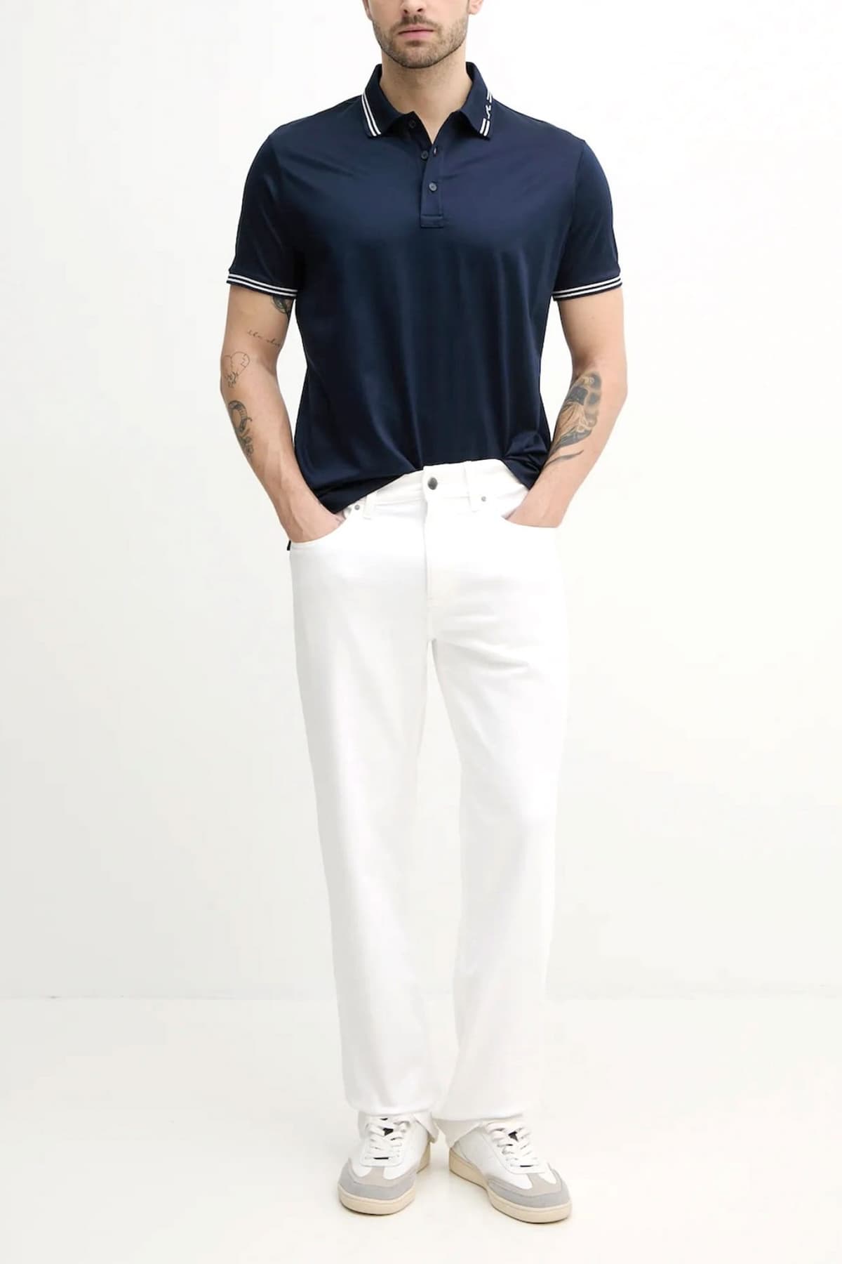 PAUL&SHARK POLO LOGO LOGO ΜΠΛΕ