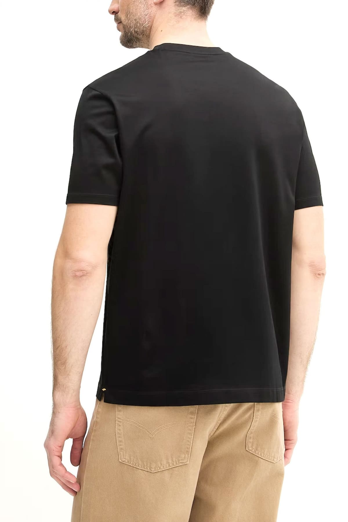 PAUL&SHARK T-SHIRT CREW NECK METALLIC LOGO ΜΑΥΡΟ